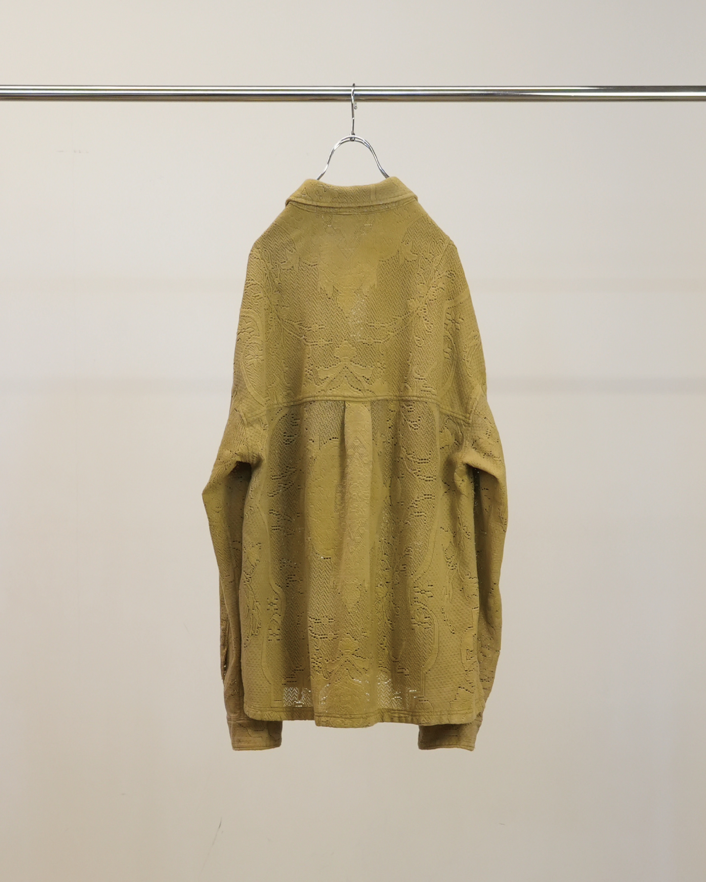 AGING LACE WORK SHIRT(MUSTARD)