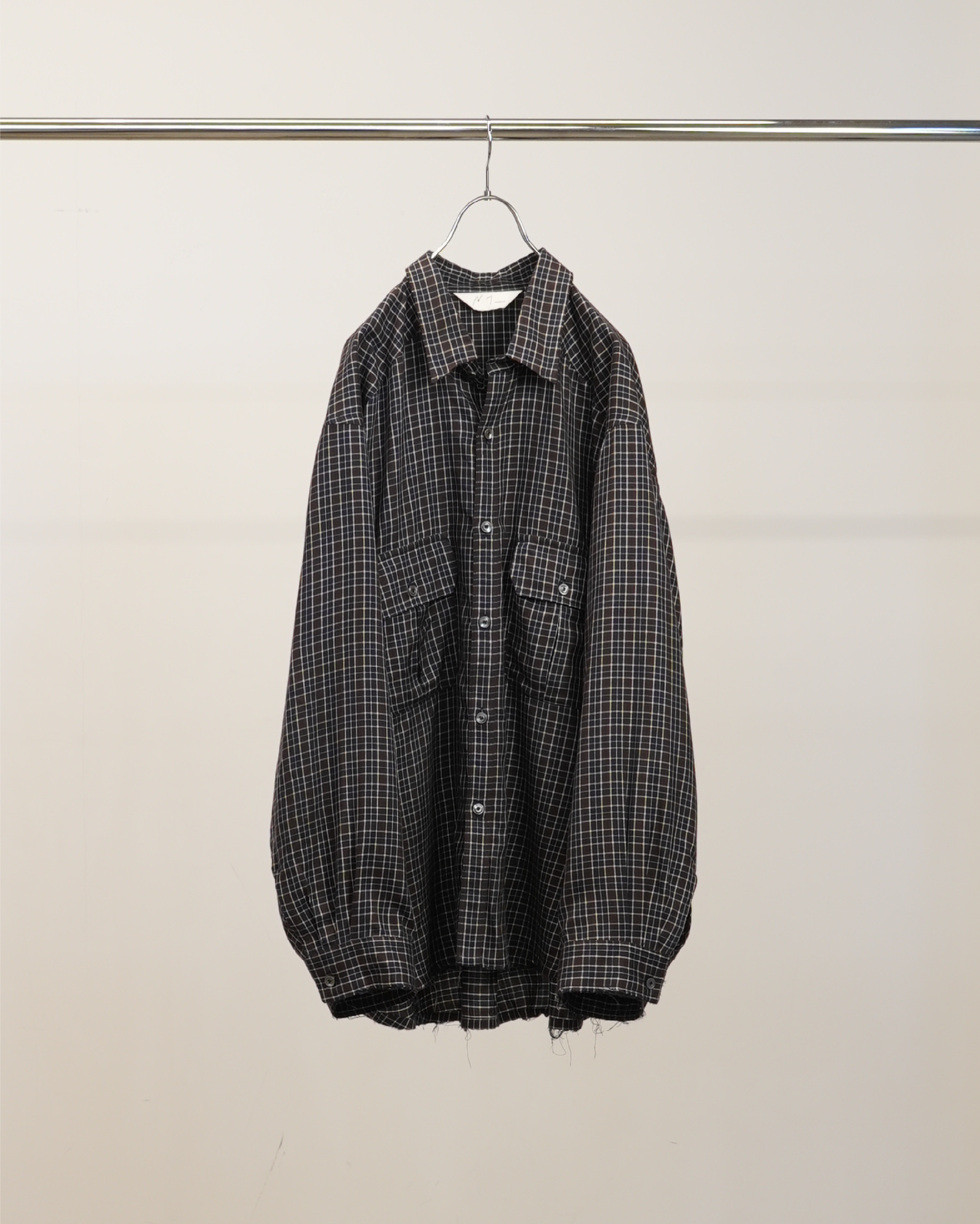 NEL CHECK OVER WORK SHIRT(NAVY) – ANCELLM