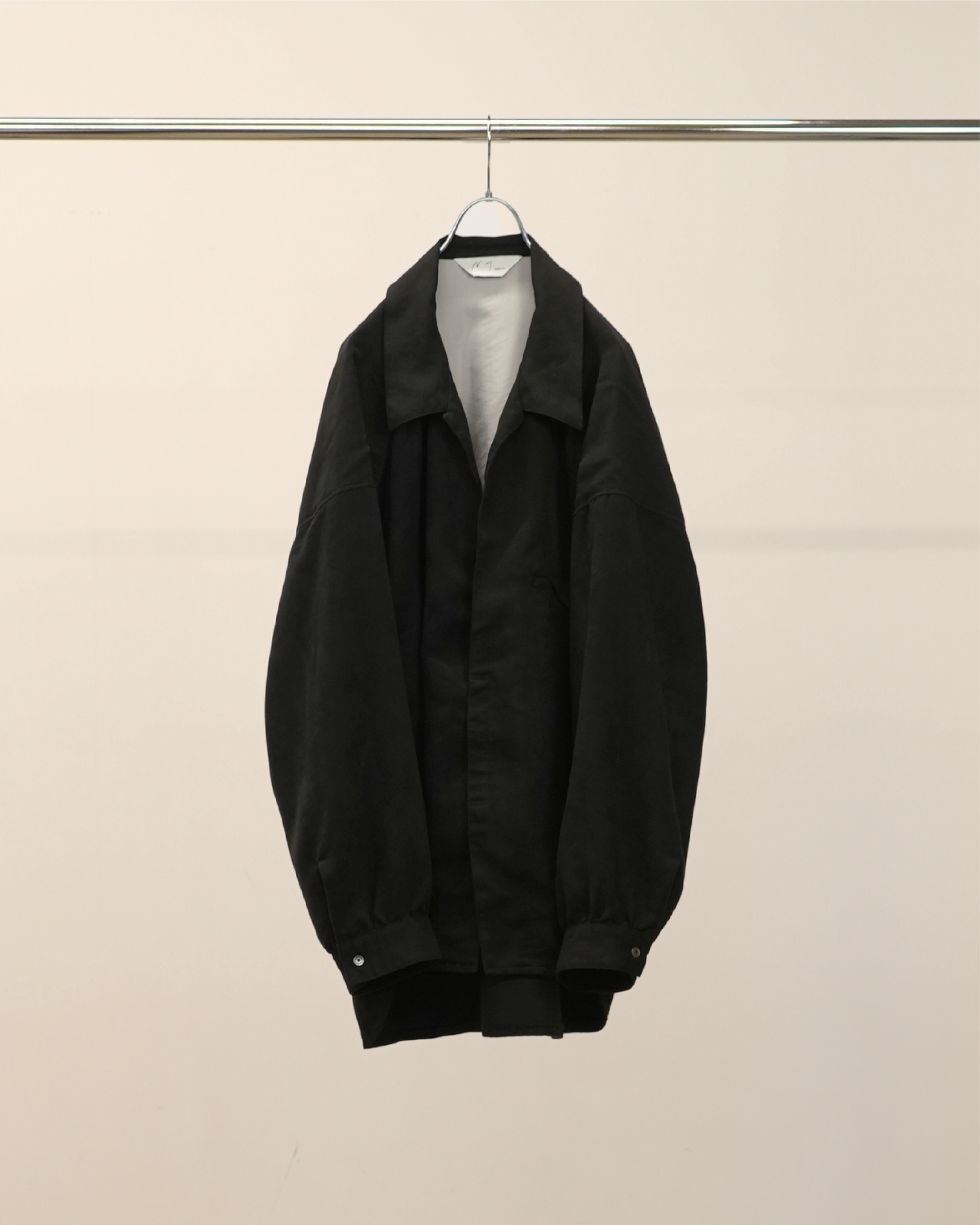 VEGAN SUEDE LONG SHIRT(BLACK) – ANCELLM