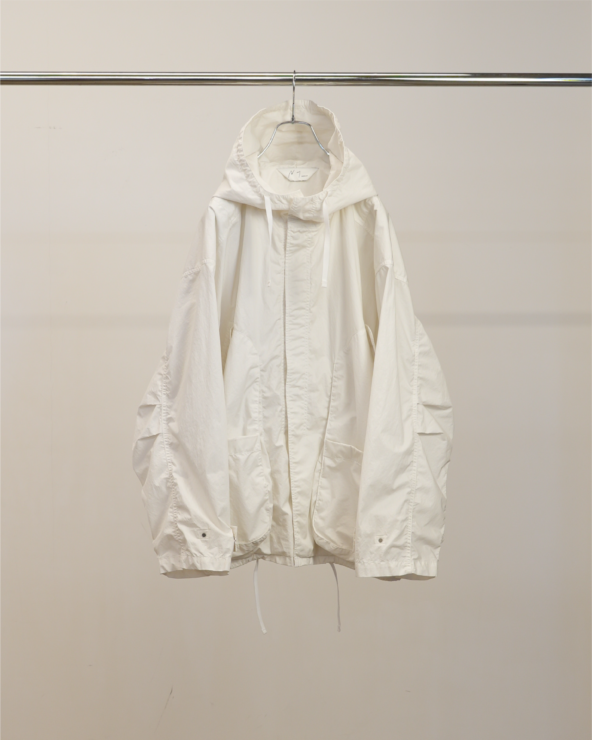 HOODED FIELD SHIRT JACKET(WHITE) – ANCELLM