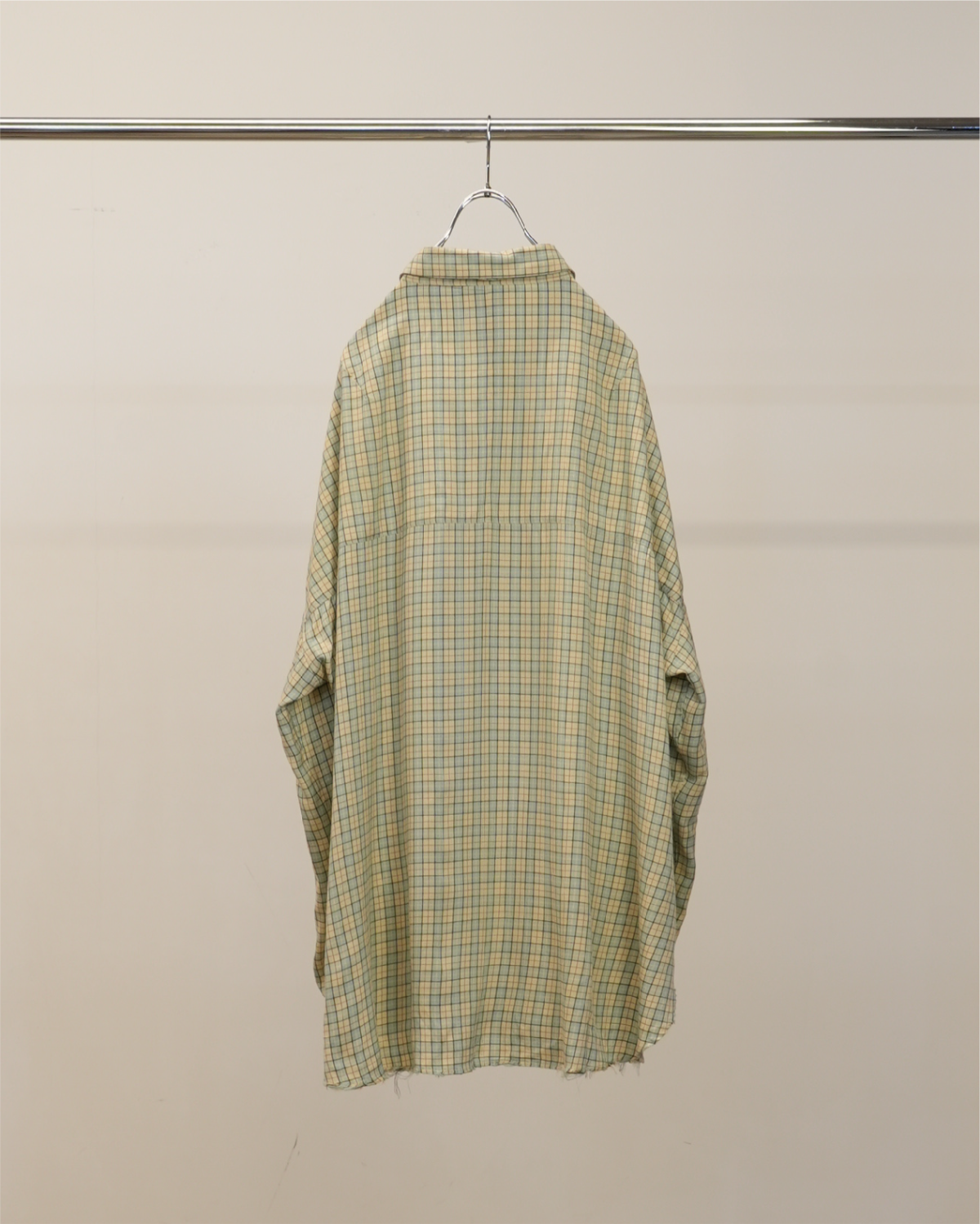 BOW-TIE CHECK SHIRT(CREAM)