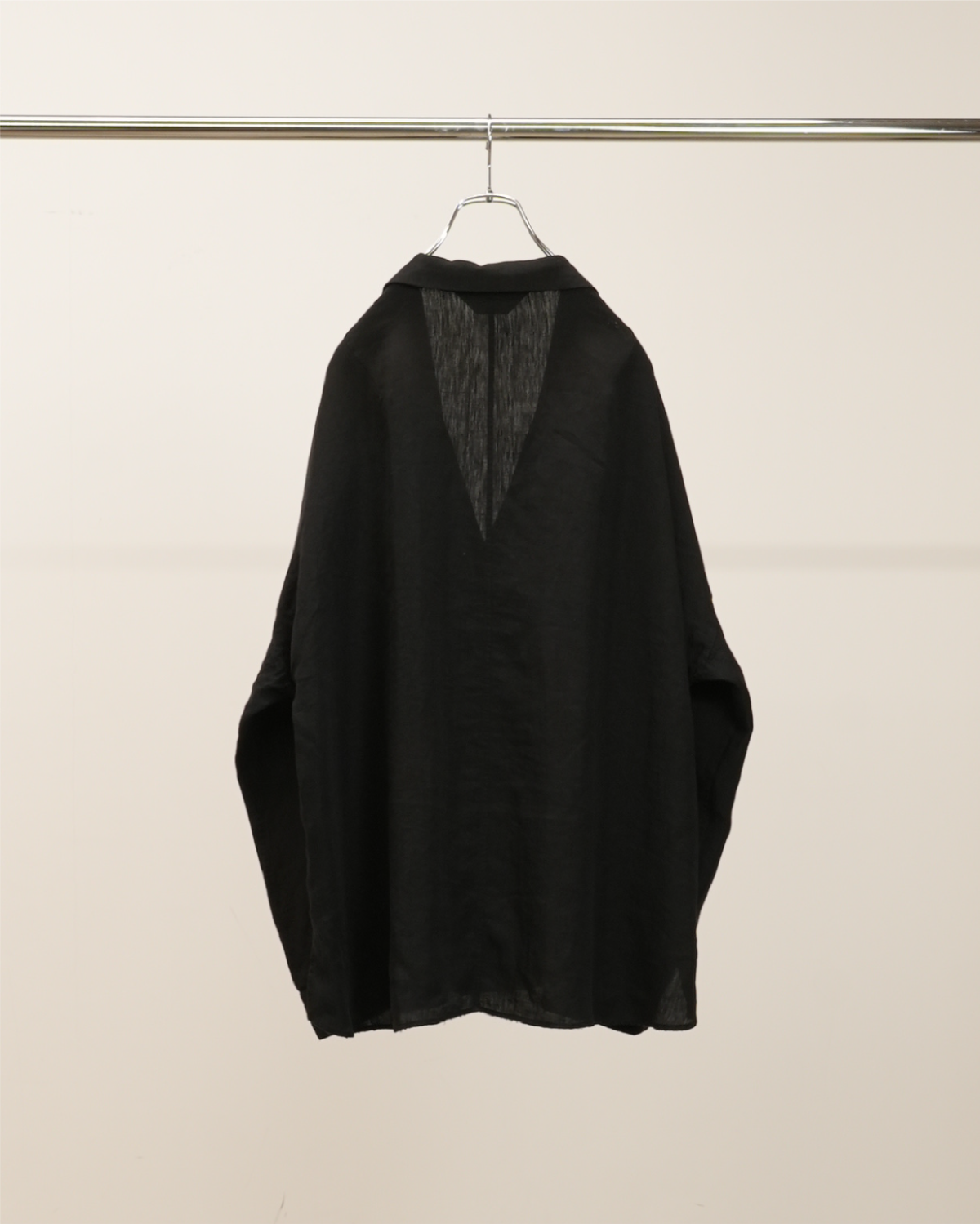 100/S LINEN TAILORED SHIRT(BLACK)