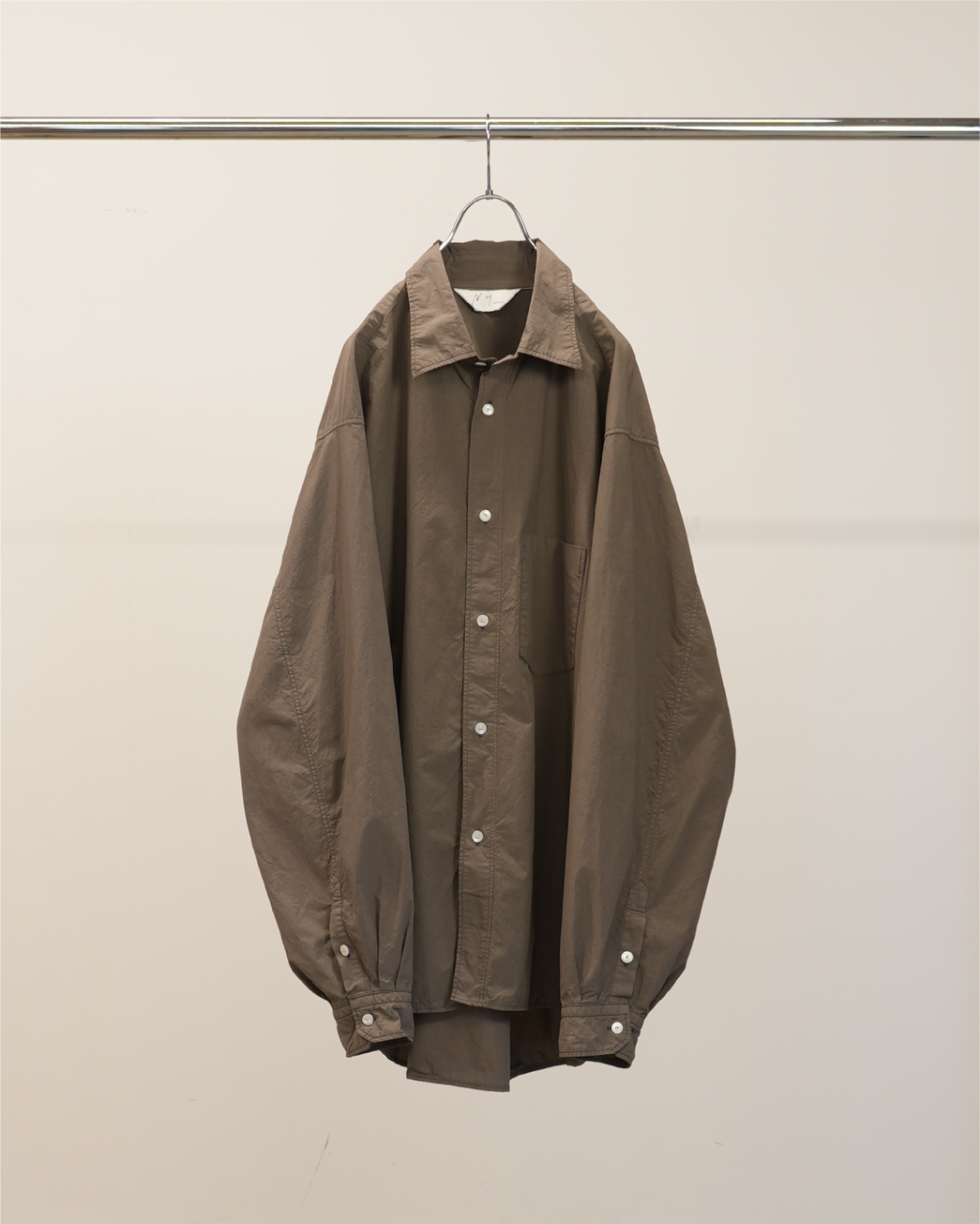 SHRINK OVER SHIRT(D.BROWN) – ANCELLM