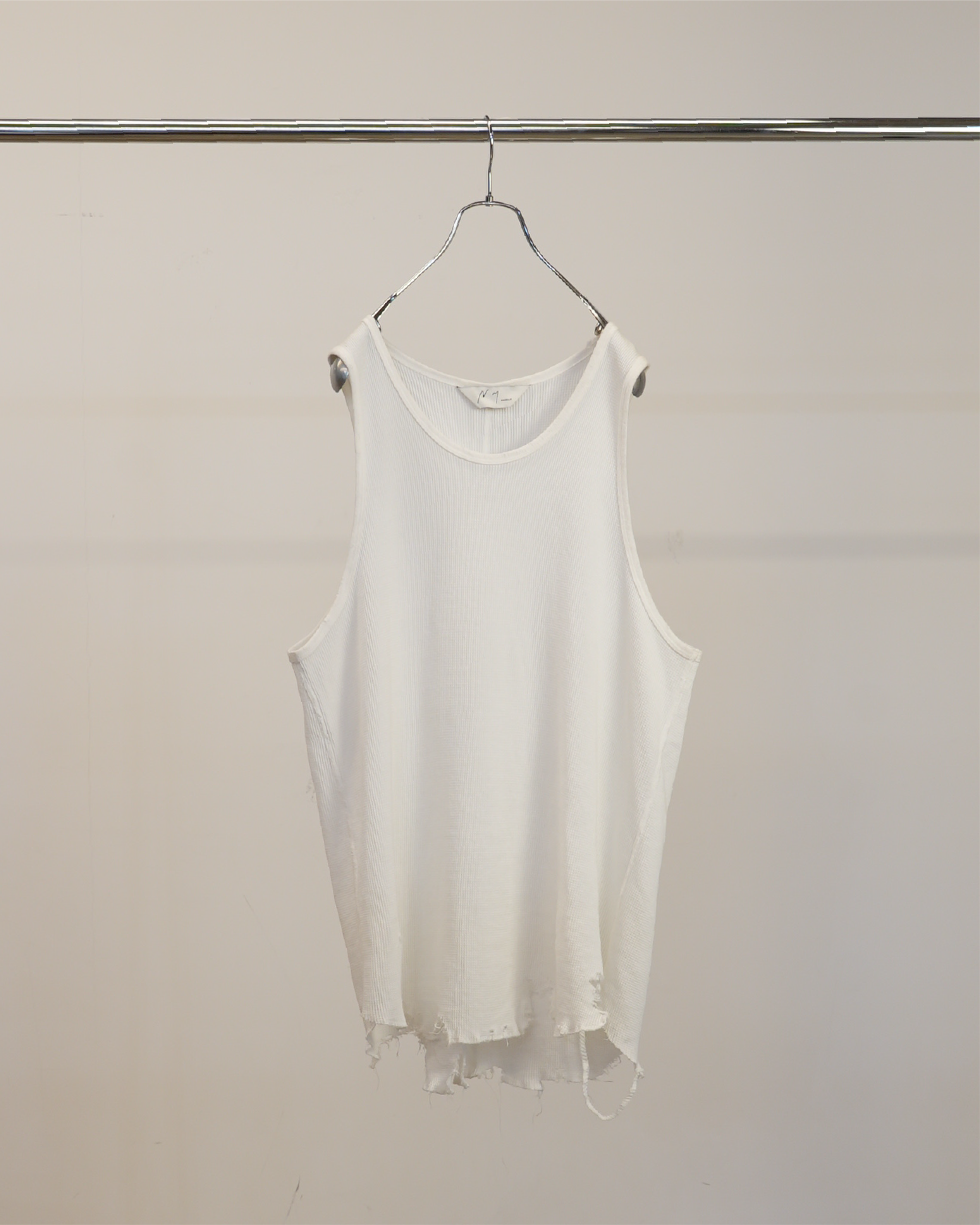 DAMAGE WAFFLE TANK(WHITE) – ANCELLM
