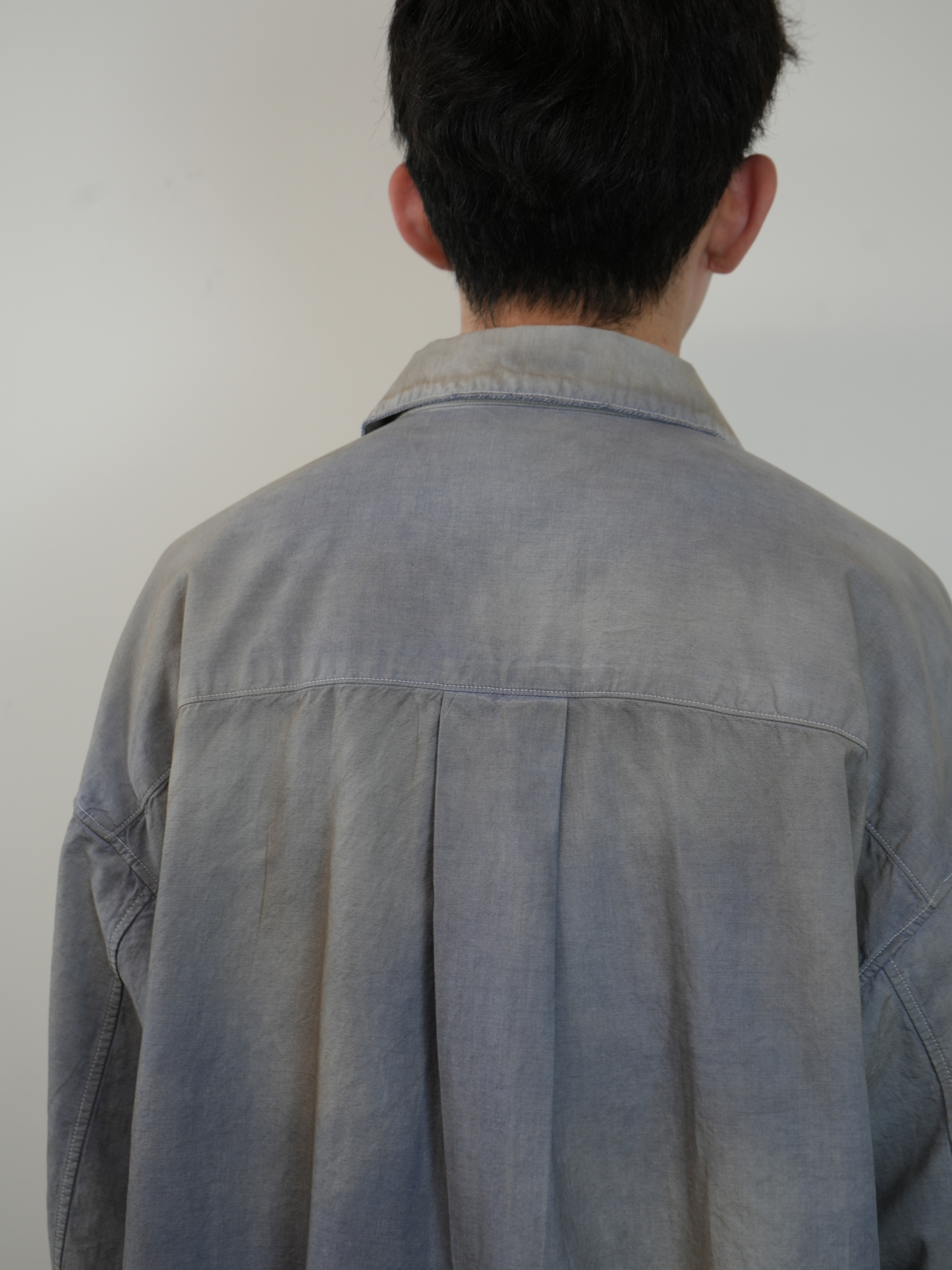 CHAMBRAY SHIRT JACKET(DUSKY PURPLE)