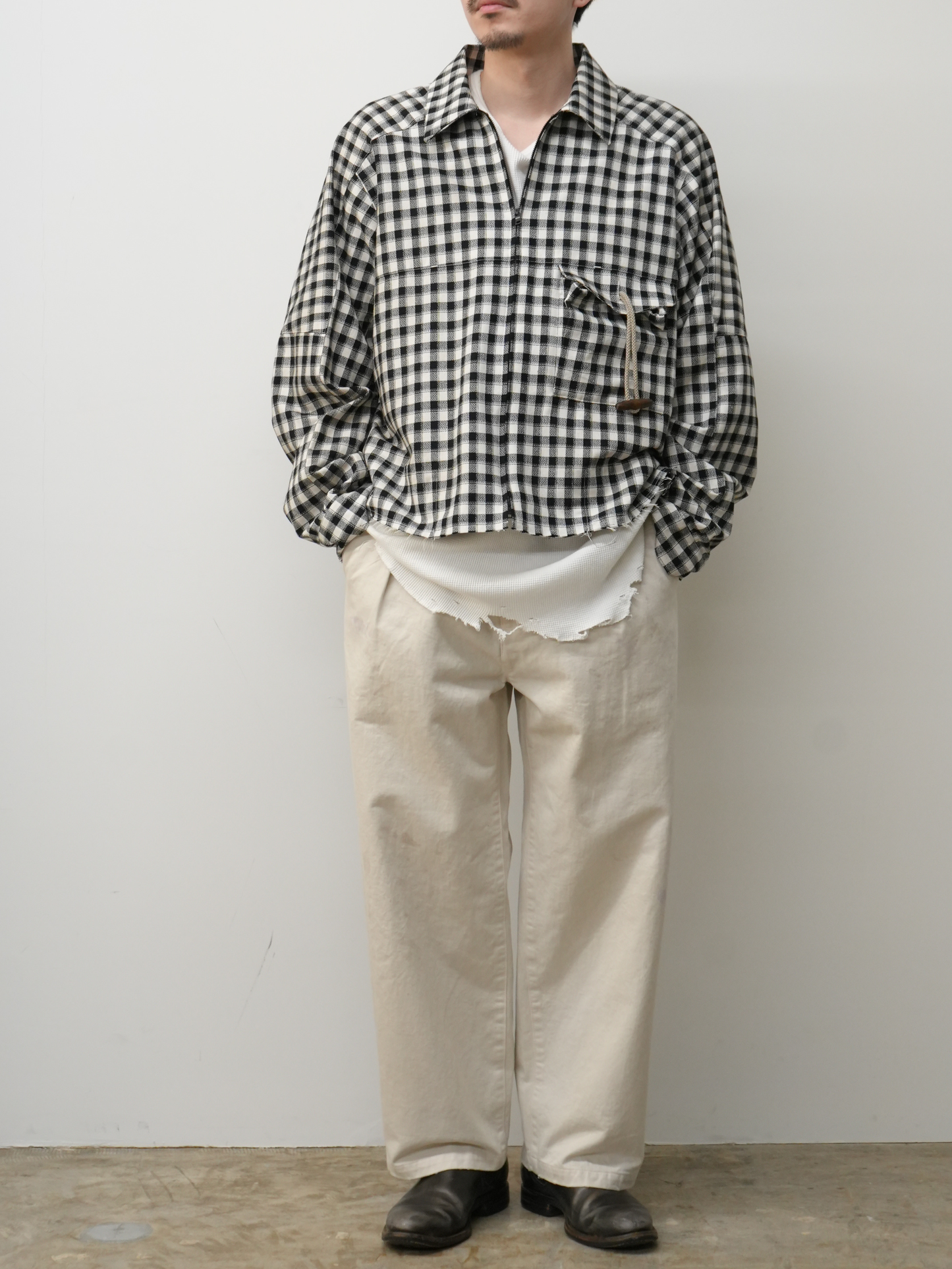 PAINT CHINO TROUSERS(IVORY)