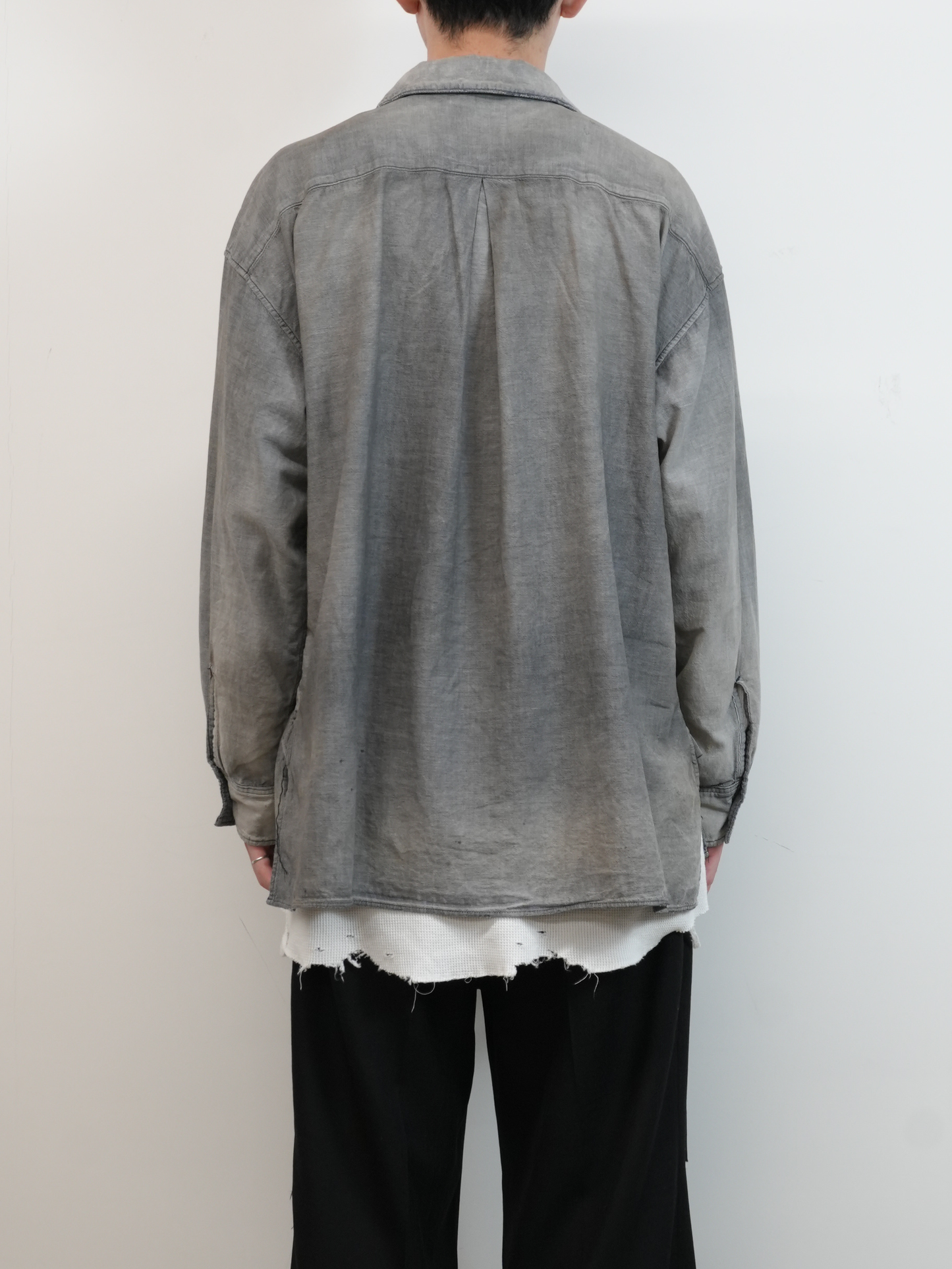 AGING CHAMBRAY SHIRT(BLACK)