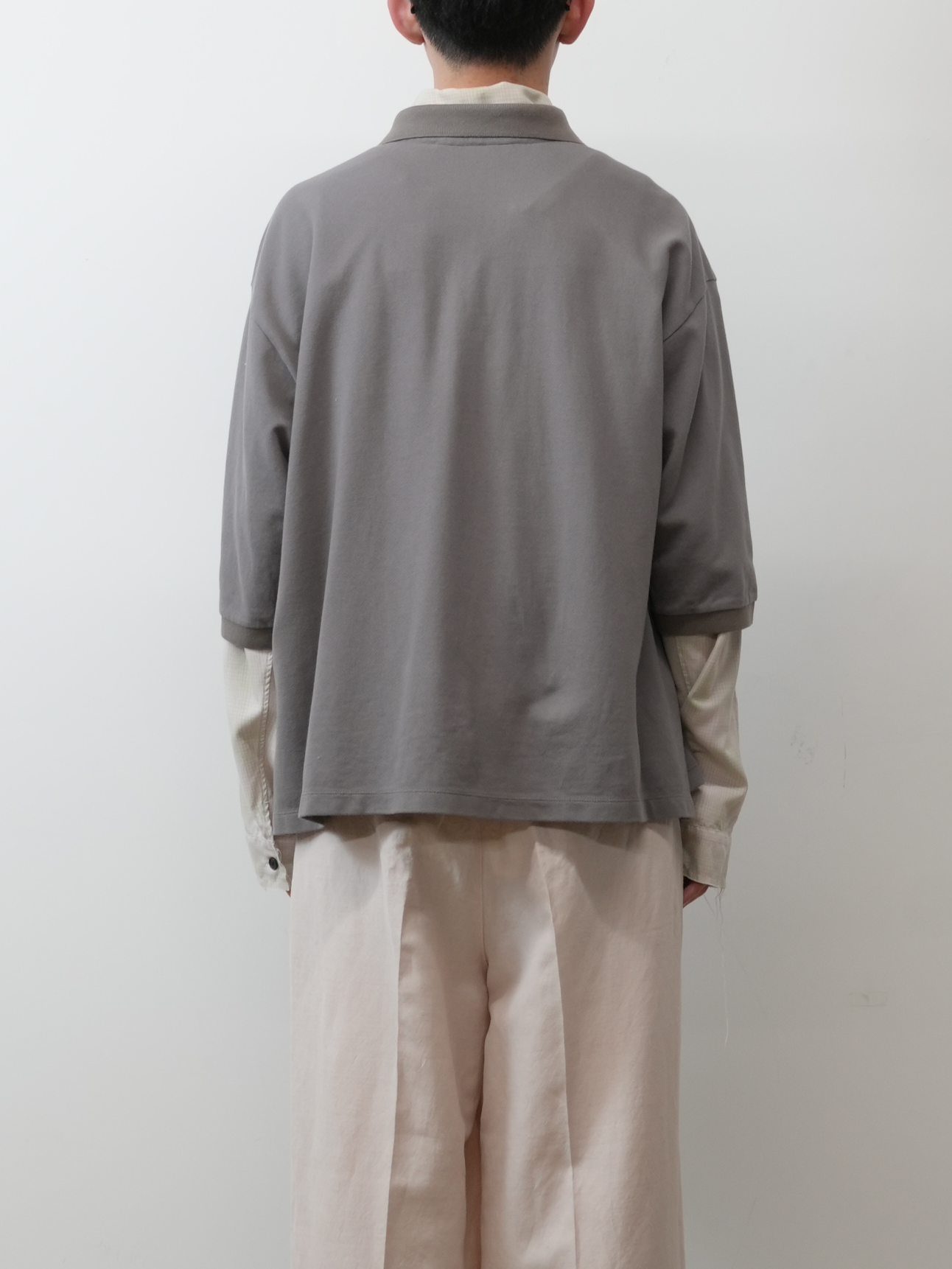 S/S POLO SHIRT(GRAY)