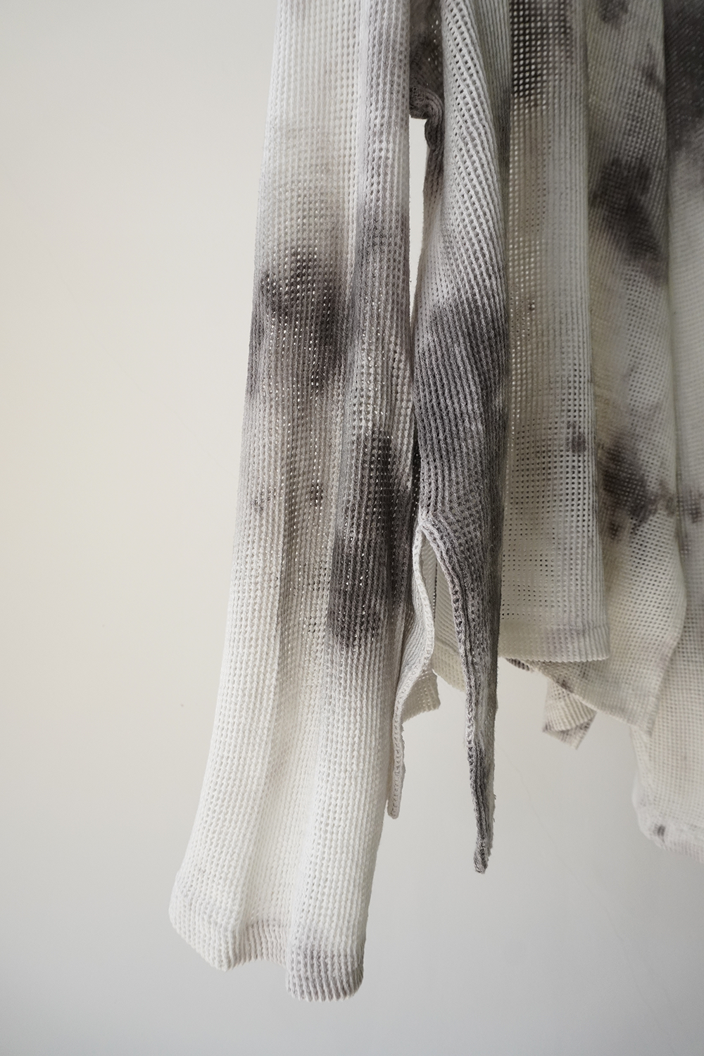 DYED MESH LS T-SHIRT(BLACK)