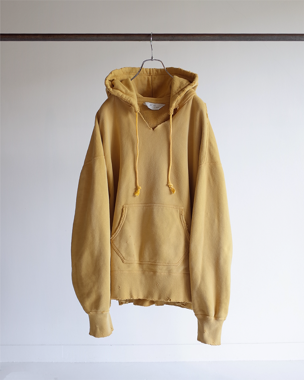 ANCELLM  DYED DAMAGE HOODIE size1