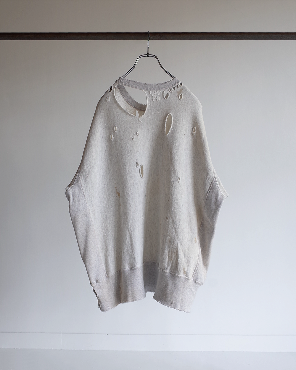 CRASH CREWNECK 3/4 SLEEVE SWEAT SHIRT