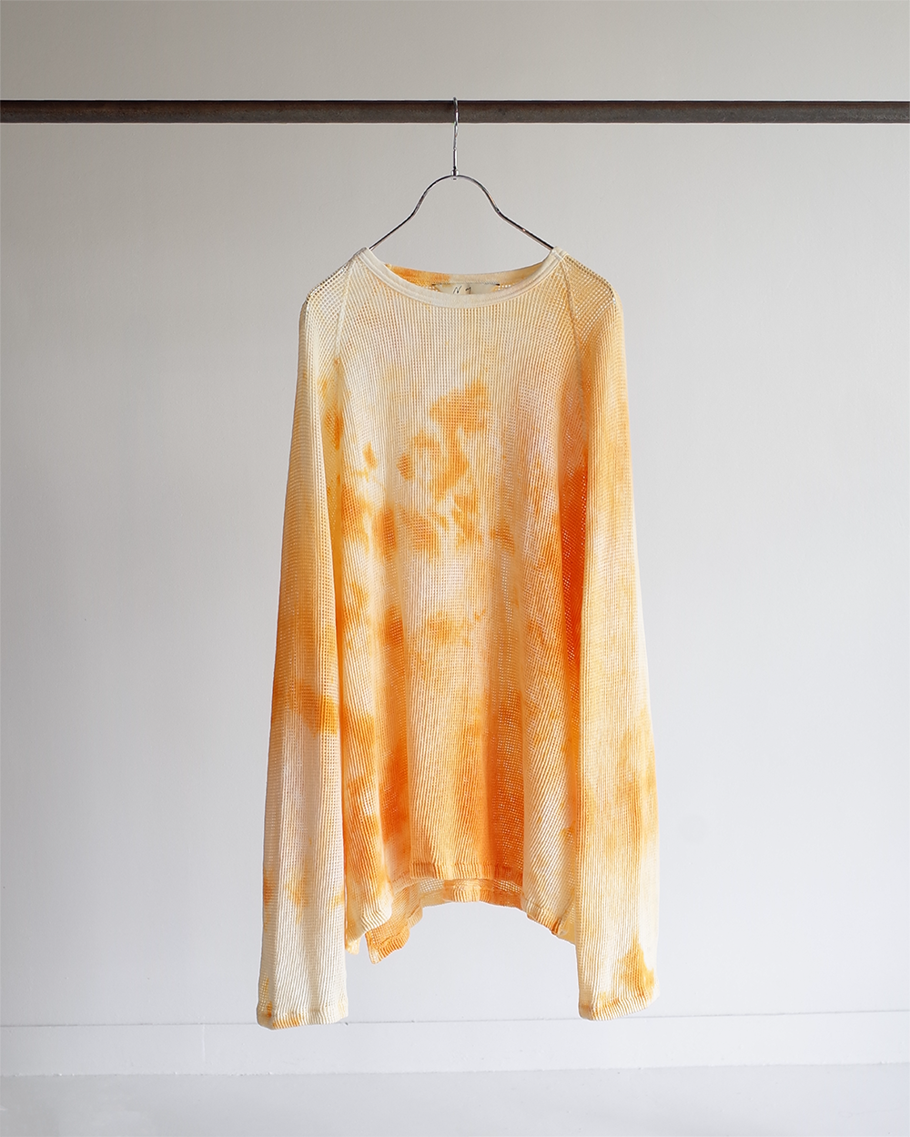 DYED MESH LS T-SHIRT(ORANGE) – ANCELLM DYED MESH LS T-SHIRT(ORANGE) – ANCELLM