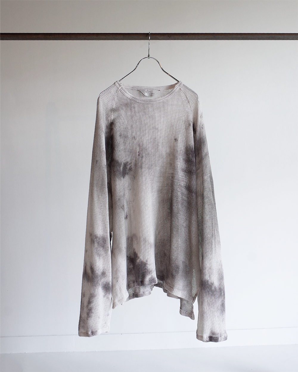 DYED MESH LS T-SHIRT(BLACK) – ANCELLM DYED MESH LS T-SHIRT(BLACK) – ANCELLM