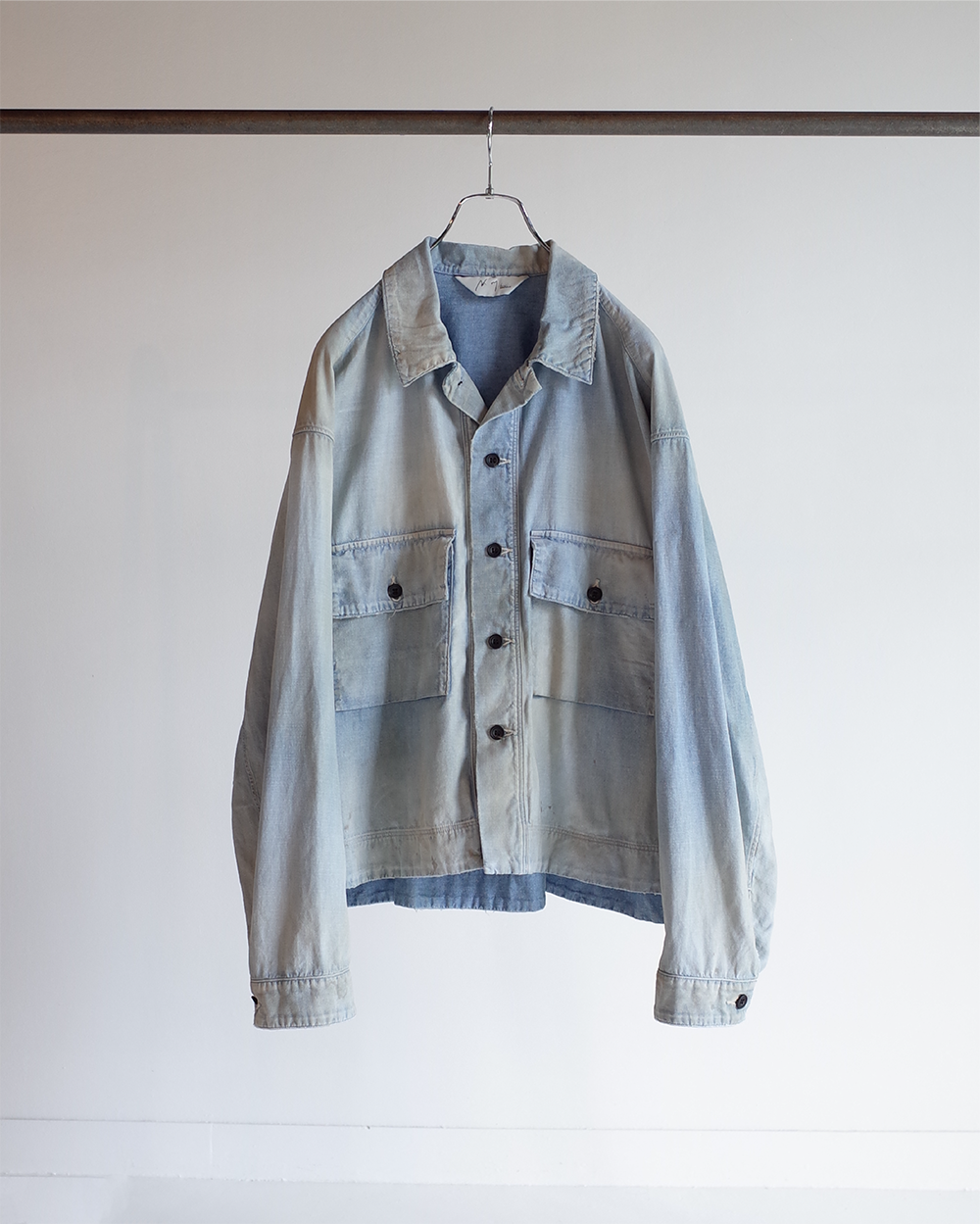 CHAMBRAY SHIRTS JACKET(INDIGO) – ANCELLM CHAMBRAY SHIRTS JACKET(INDIGO) – ANCELLM