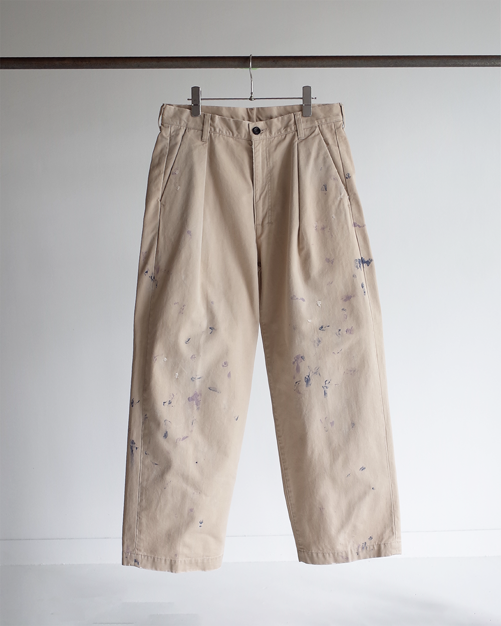 PAINT CHINO TROUSERS(BEIGE) – ANCELLM PAINT CHINO TROUSERS(BEIGE) – ANCELLM