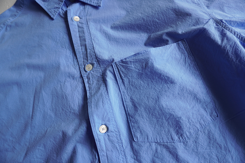 WRINKLES OVERSIZED LS SHIRT(SAX)