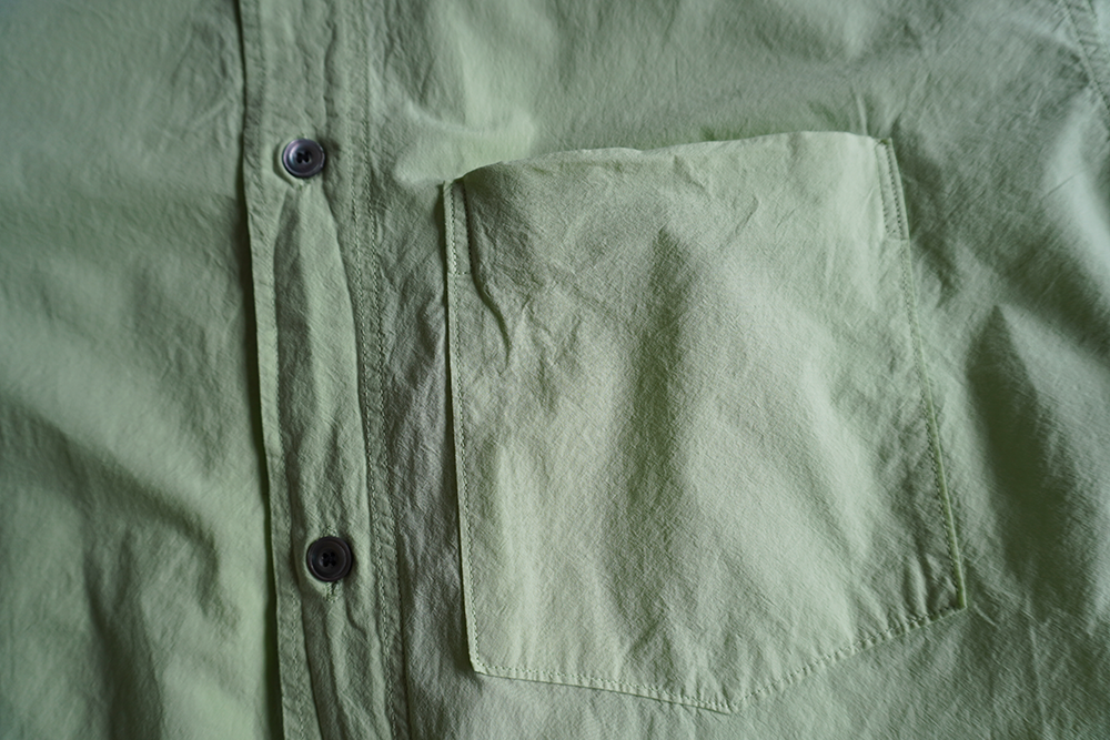 WRINKLES OVERSIZED LS SHIRT(PISTACHIO)