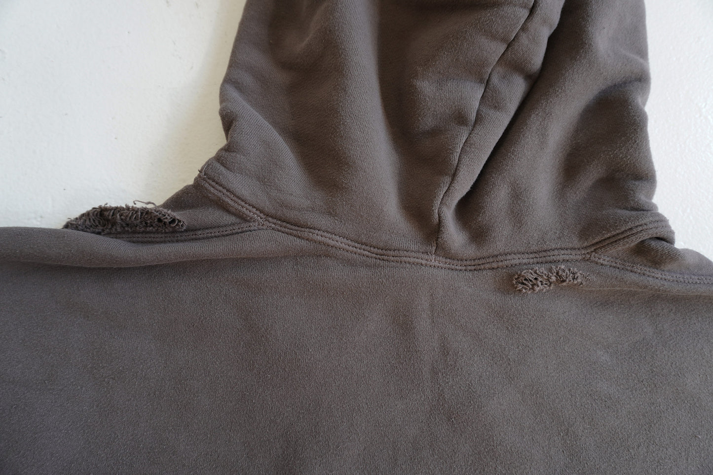 DYED DAMAGE HOODIE(F.BLACK)