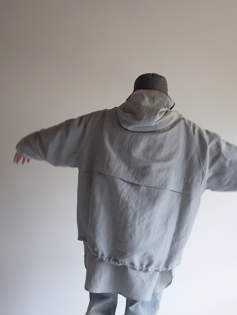 W/L PULL OVER SHIRT(BLUEGRAY)