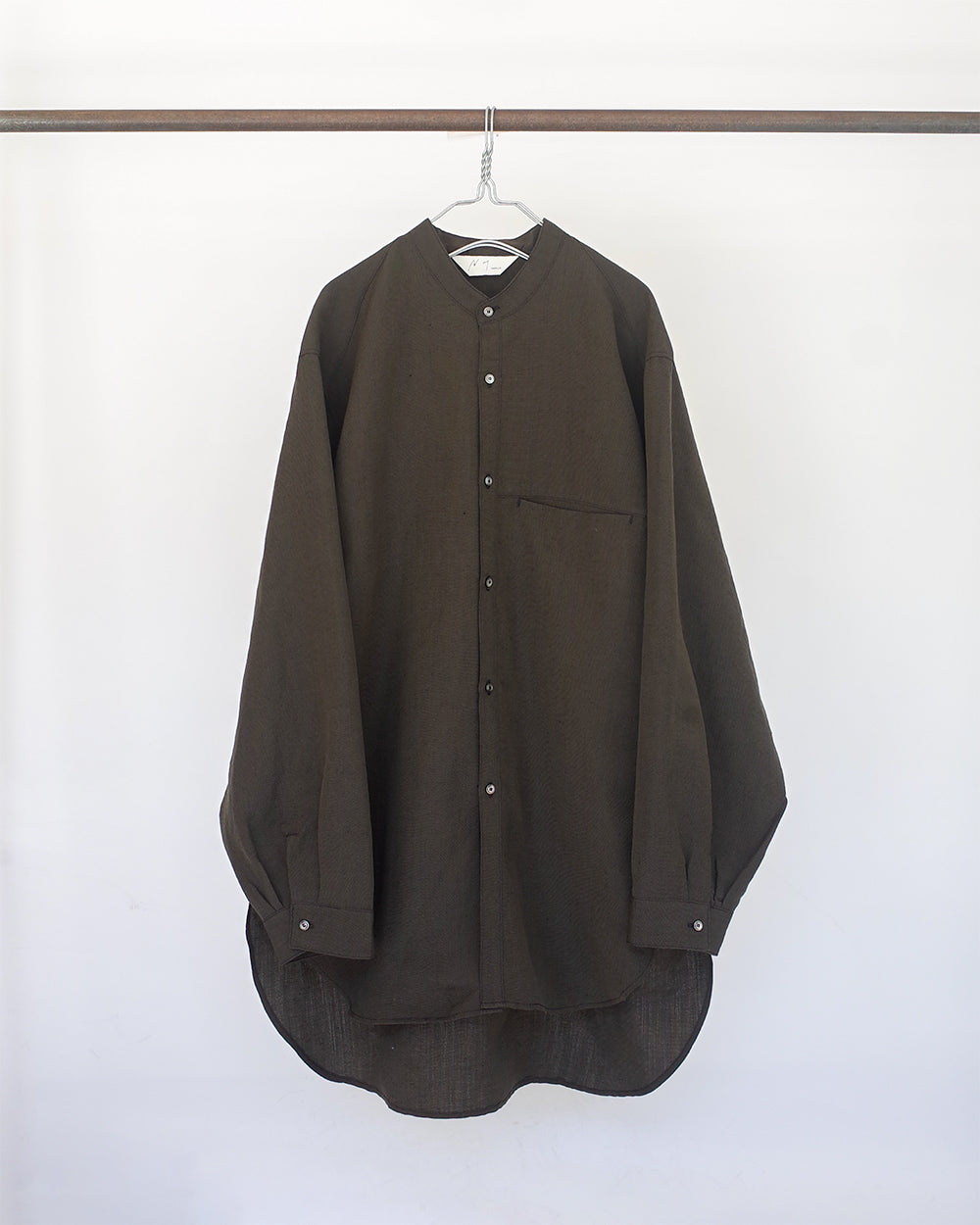 W/L SLIT LONG SHIRT(OLIVE) – ANCELLM
