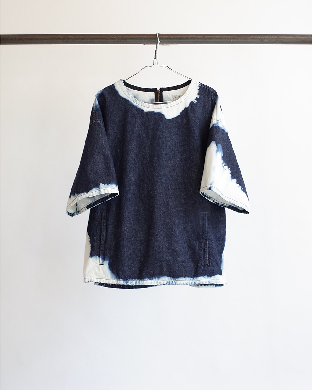 ANCELLM アンセルム BLEACH DENIM SS SHIRT ブリーチデニムショートスリーブシャツ ANC-SH09-A インディゴブルー OS BLEACH DENIM SS SHIRT – ANCELLM