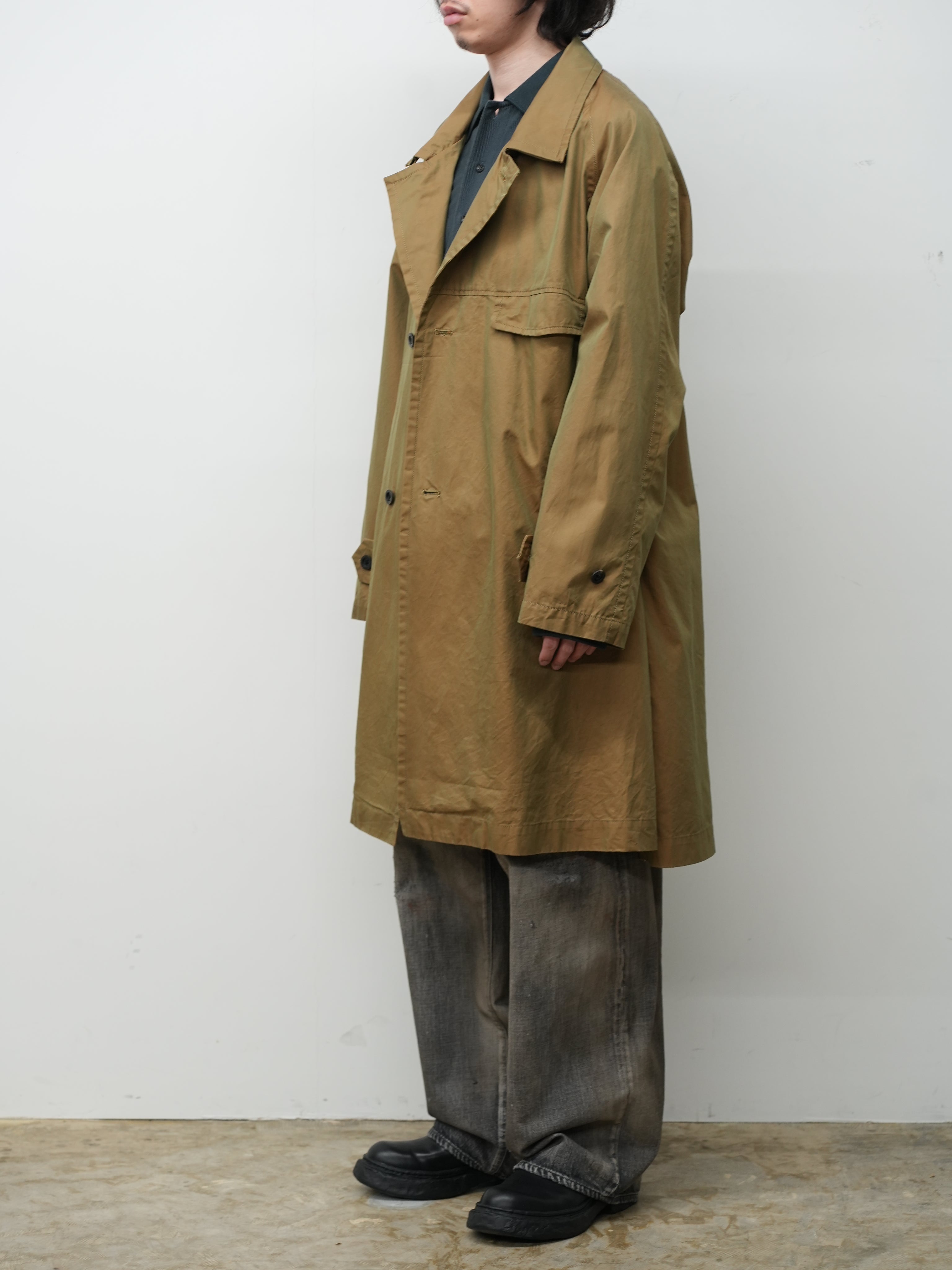 【美品】i_am handmade big collar coat SINGLE BREASTED COLLAR COAT(BEIGE) – ANCELLM