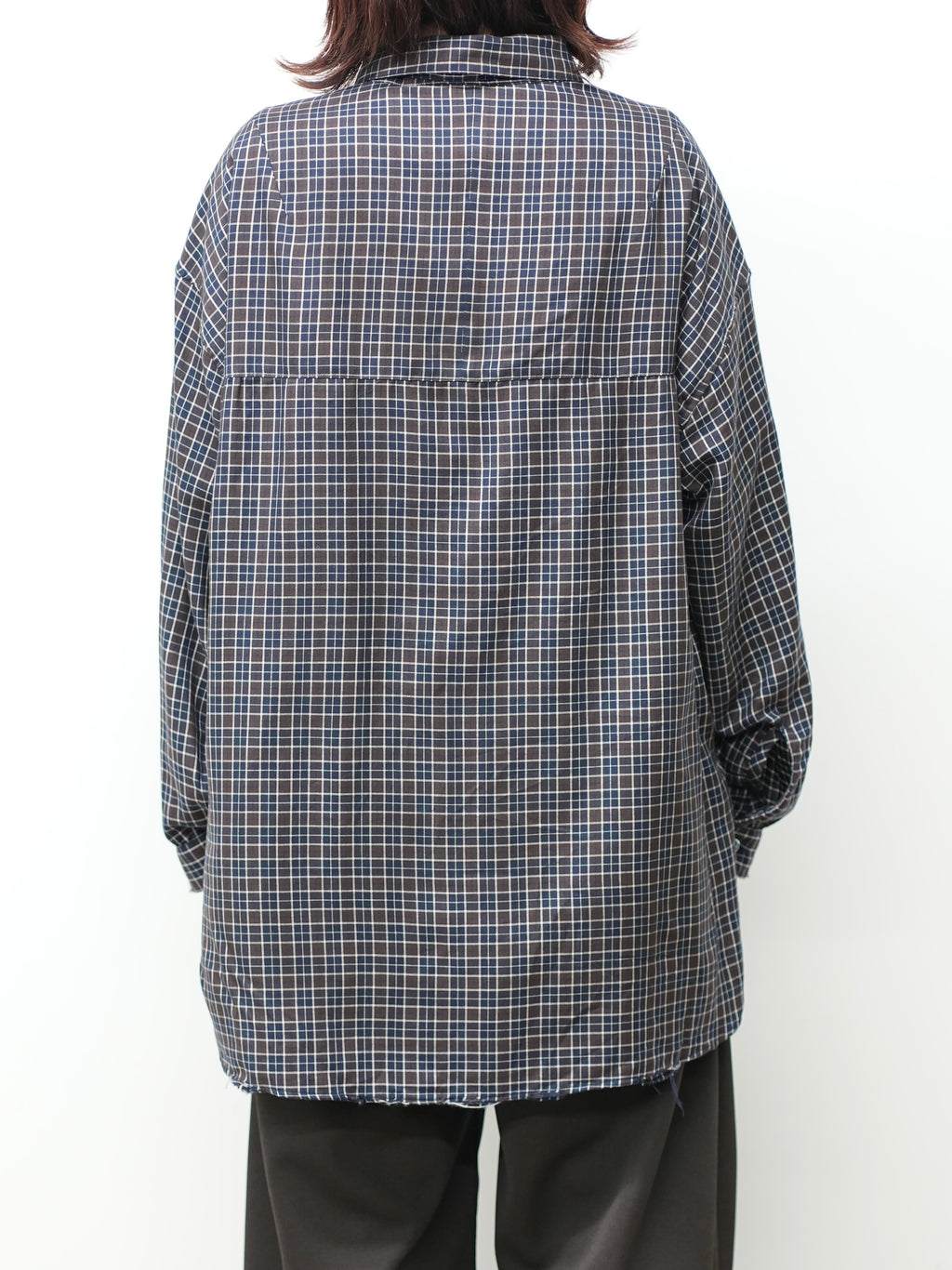 BOW-TIE CHECK SHIRT(NAVY)