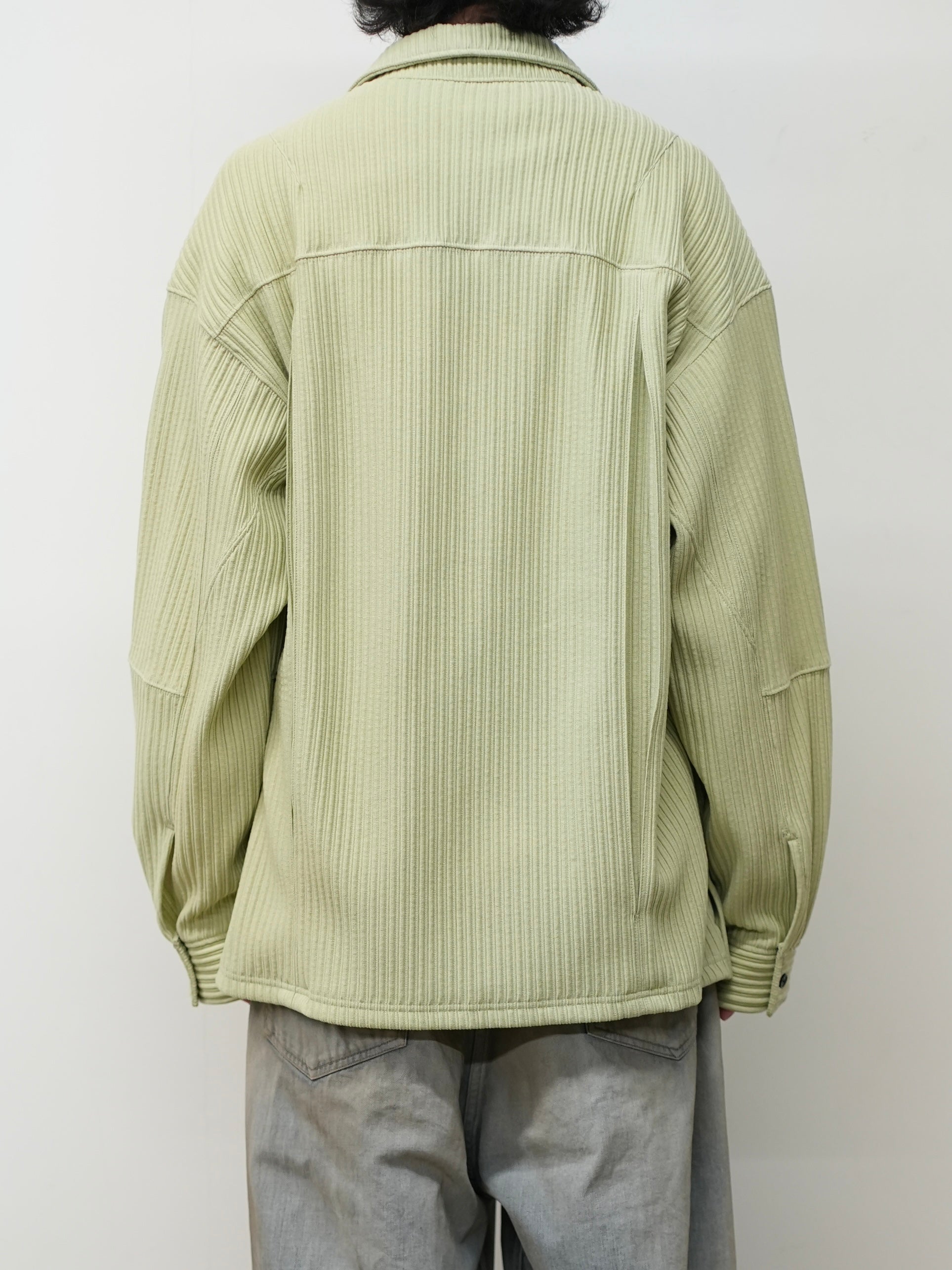 WRINKLED STRIPE SHIRT(WASABI) – ANCELLM