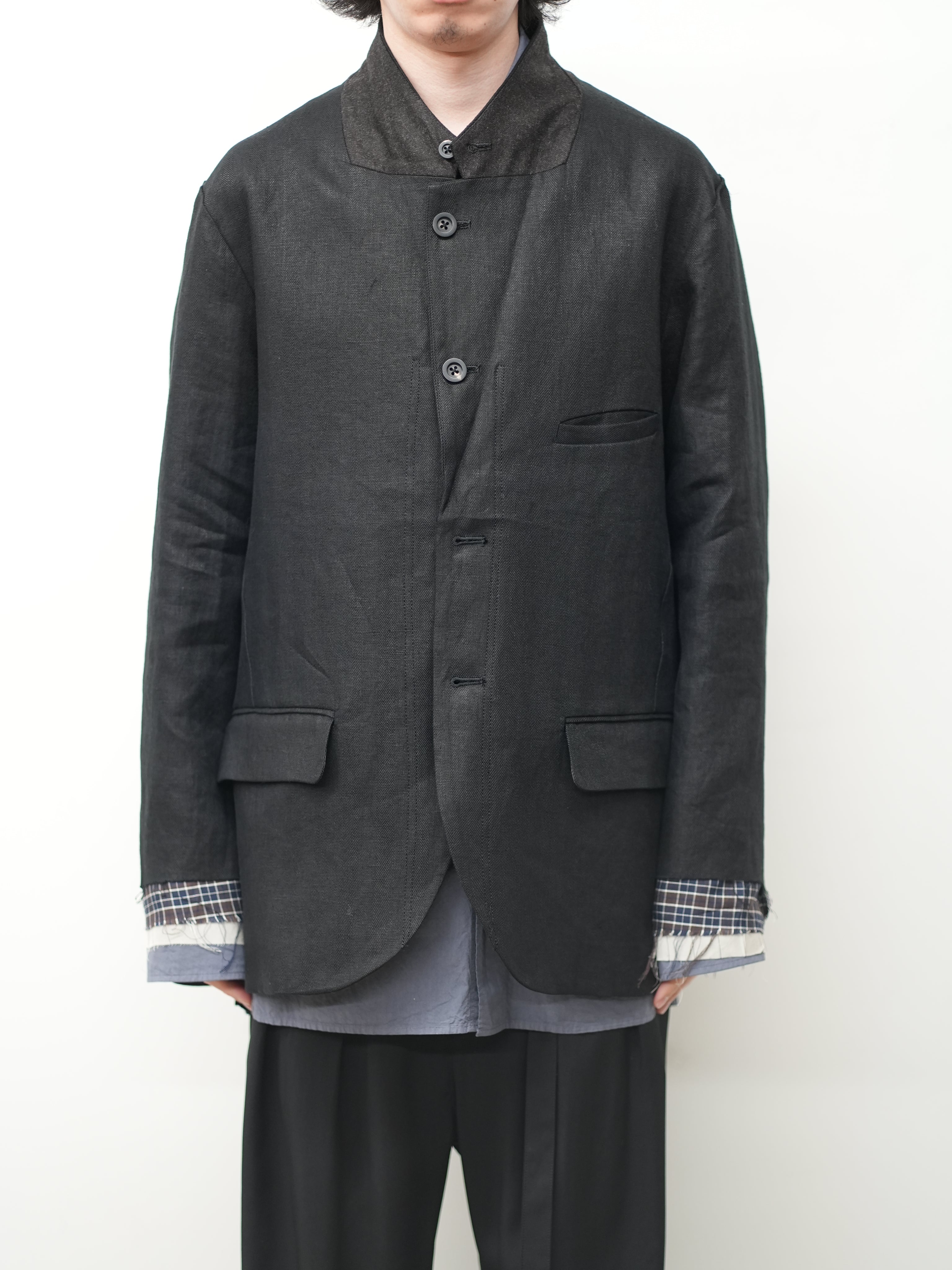 LAYERED TAILORED JACKET(BLACK) – ANCELLM