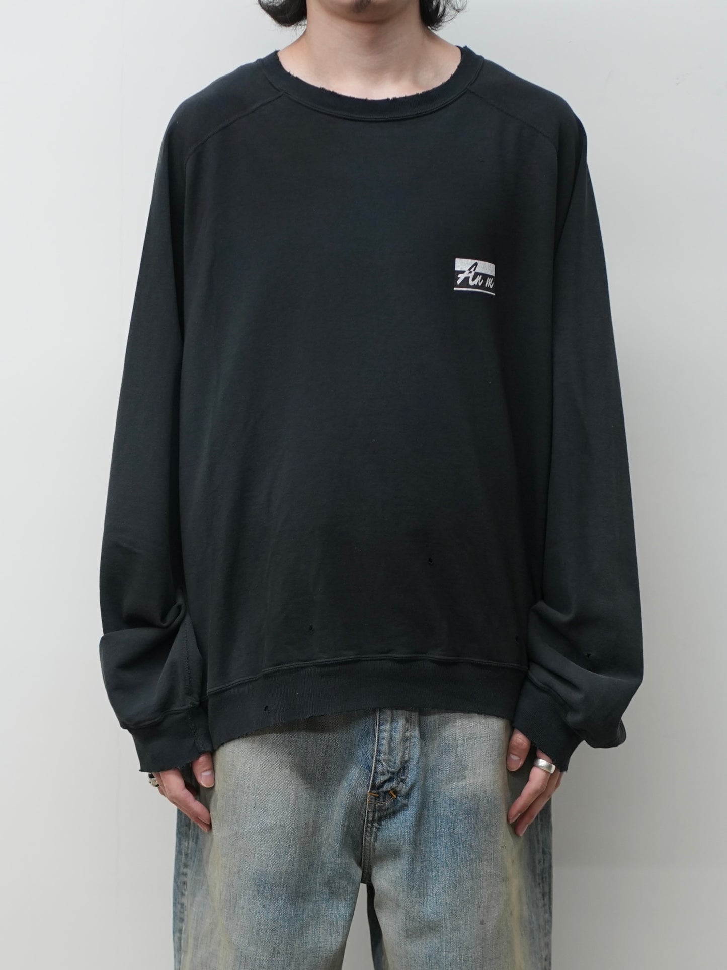 LIGHT LOOP SWEAT SHIRT(BLACK)