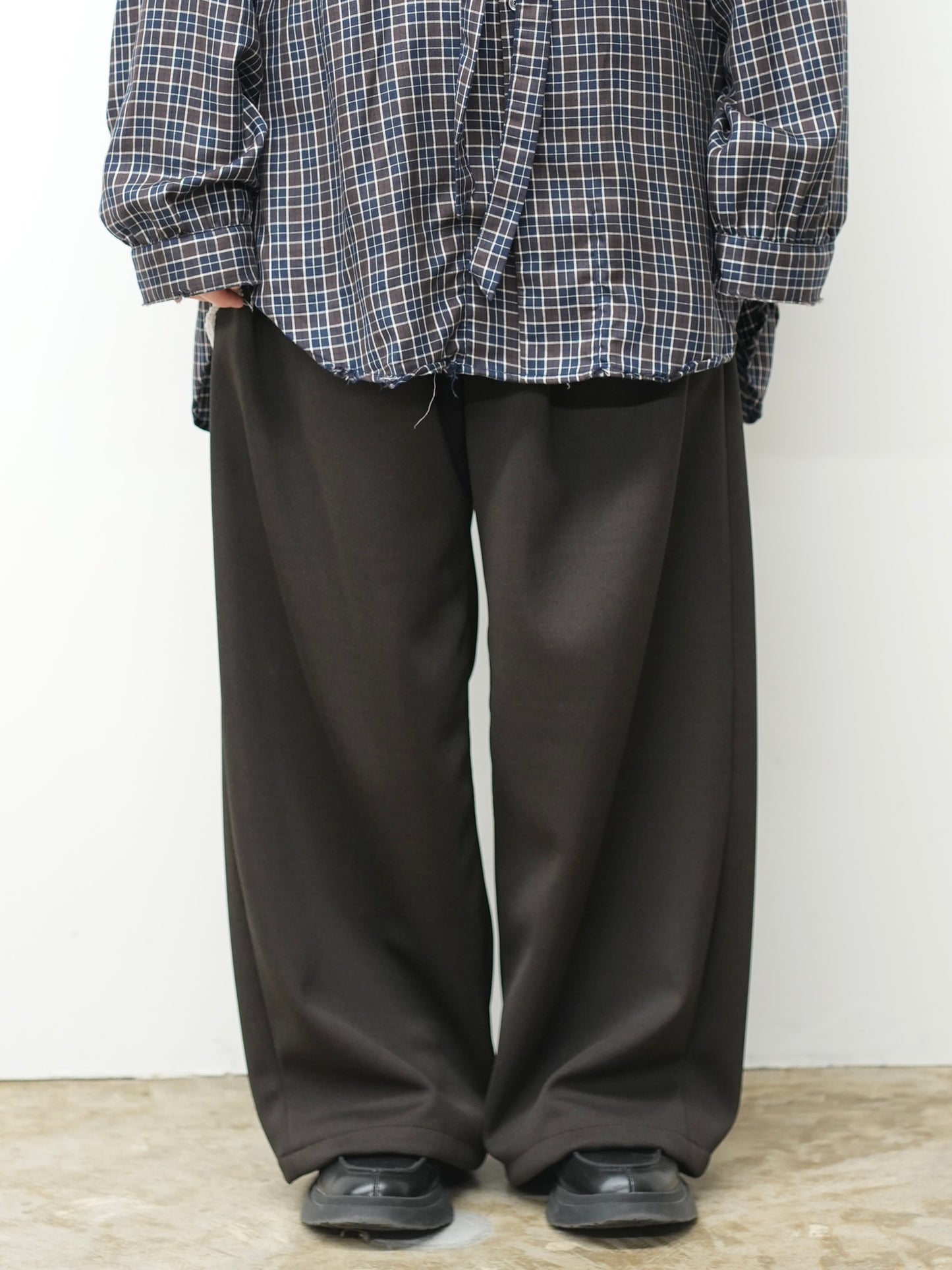 TRACK WIDE PANTS(BROWN)