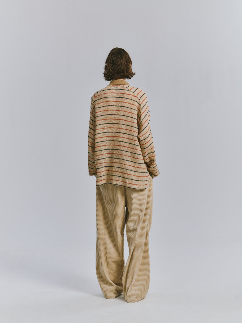 CUT BORDER SKIPPER SHIRT(BEIGE)