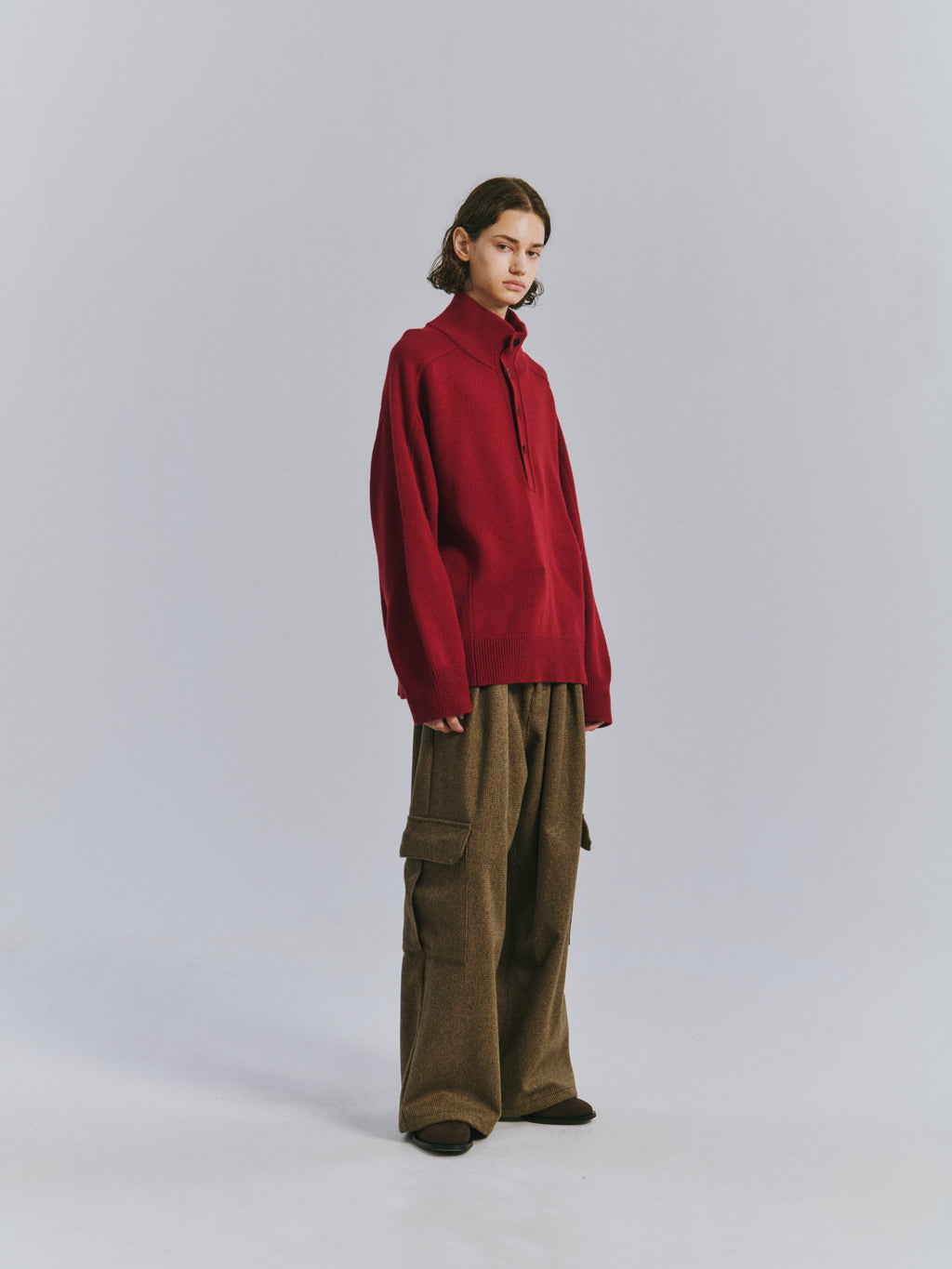 WOOL BLANCKET CARGO PANTS(BEIGE)