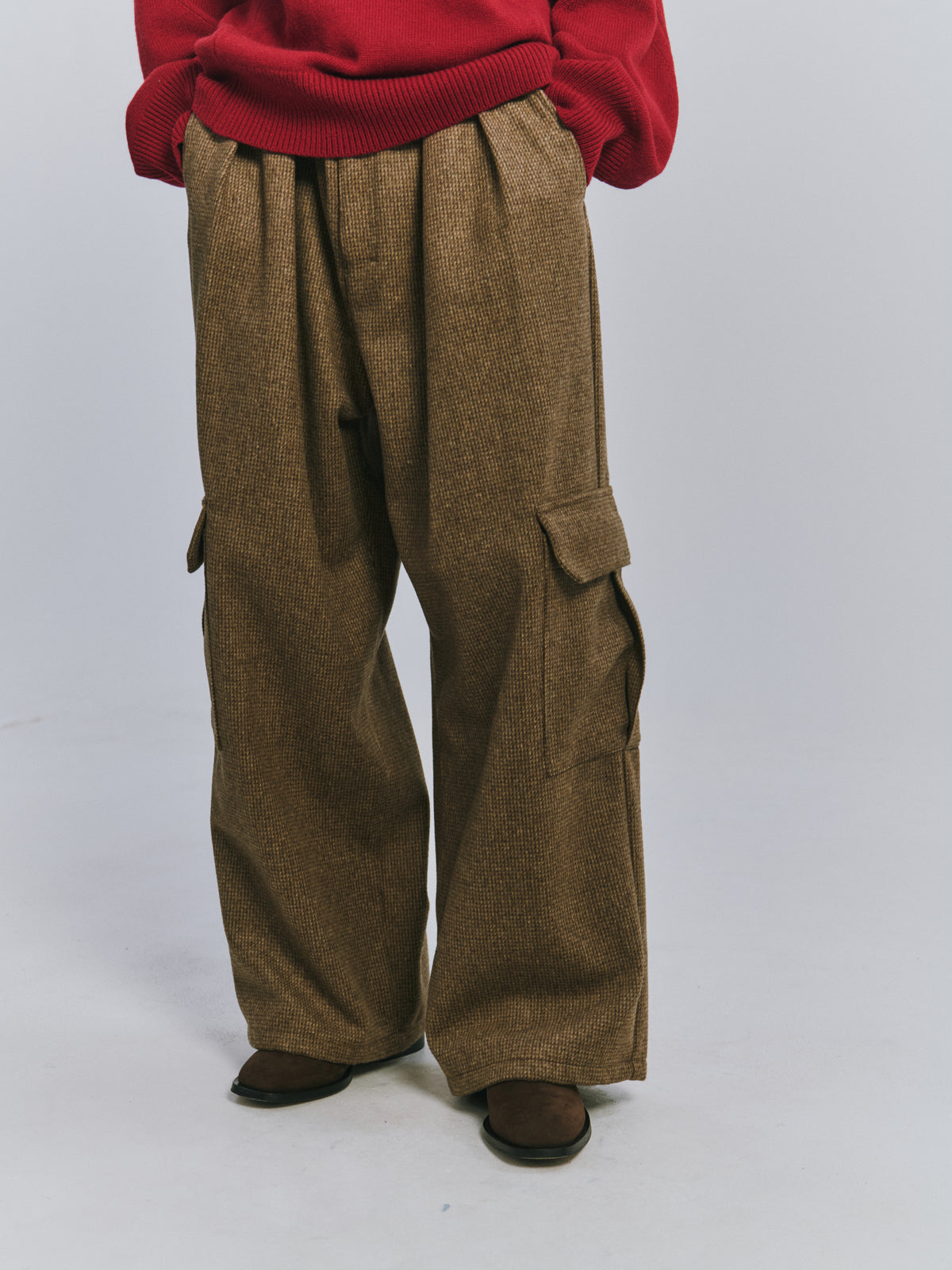 WOOL BLANCKET CARGO PANTS(BEIGE)