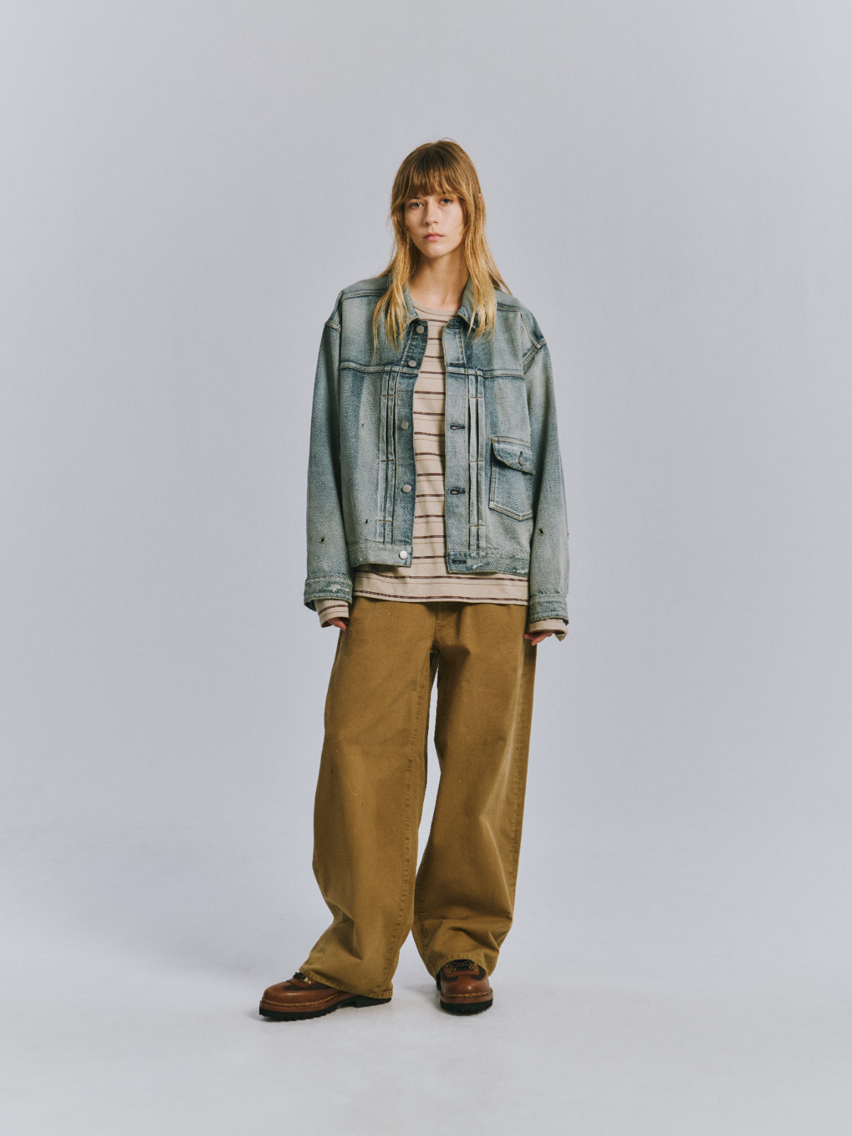 TYPE-1 AGING DENIM JACKET(L.INDIGO)