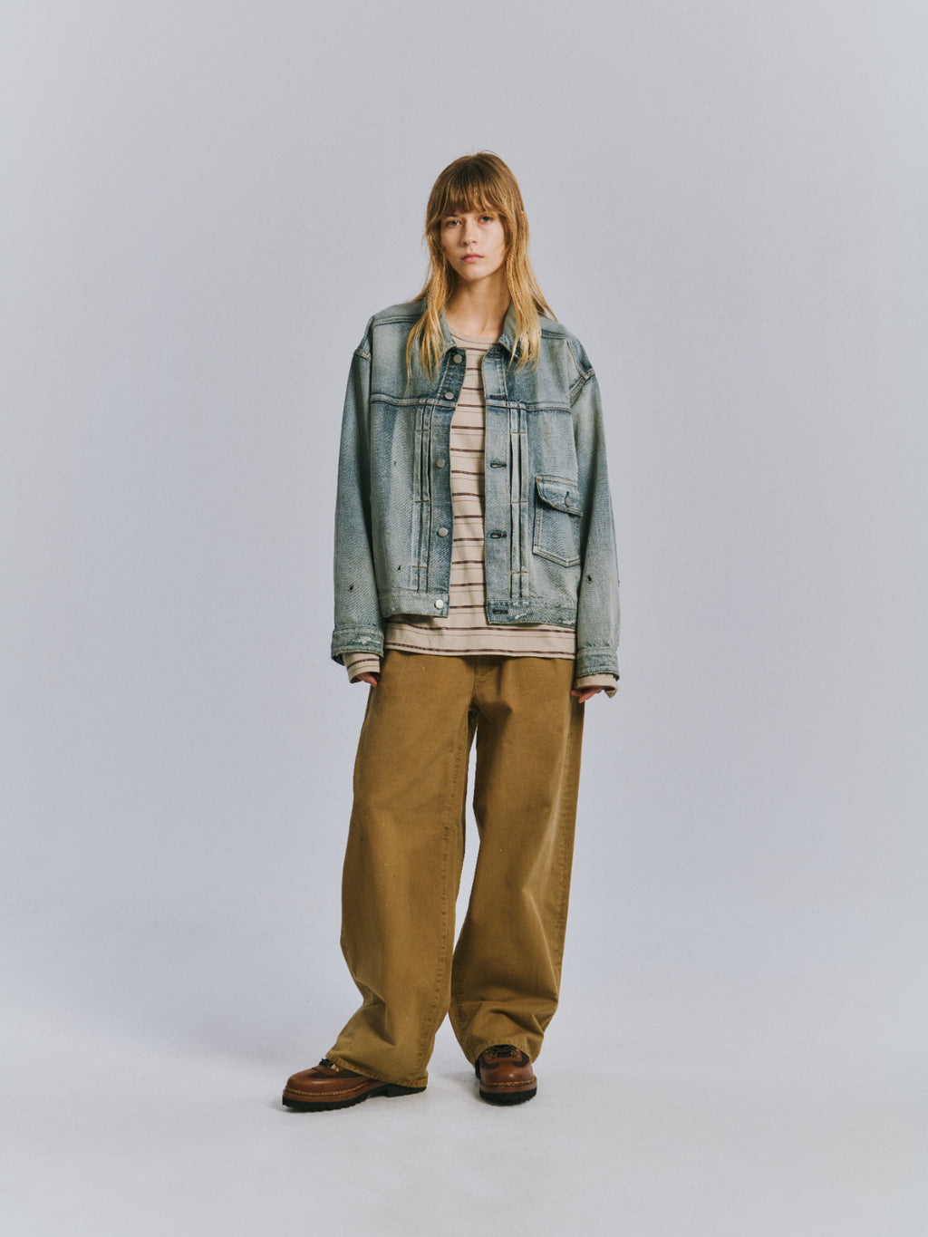 TYPE-1 AGING DENIM JACKET(L.INDIGO)