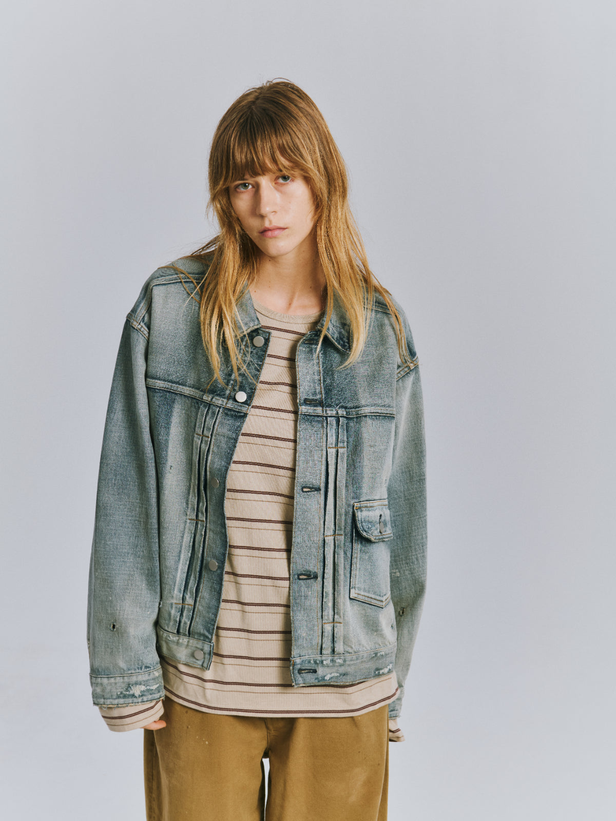 TYPE-1 AGING DENIM JACKET(L.INDIGO) – ANCELLM