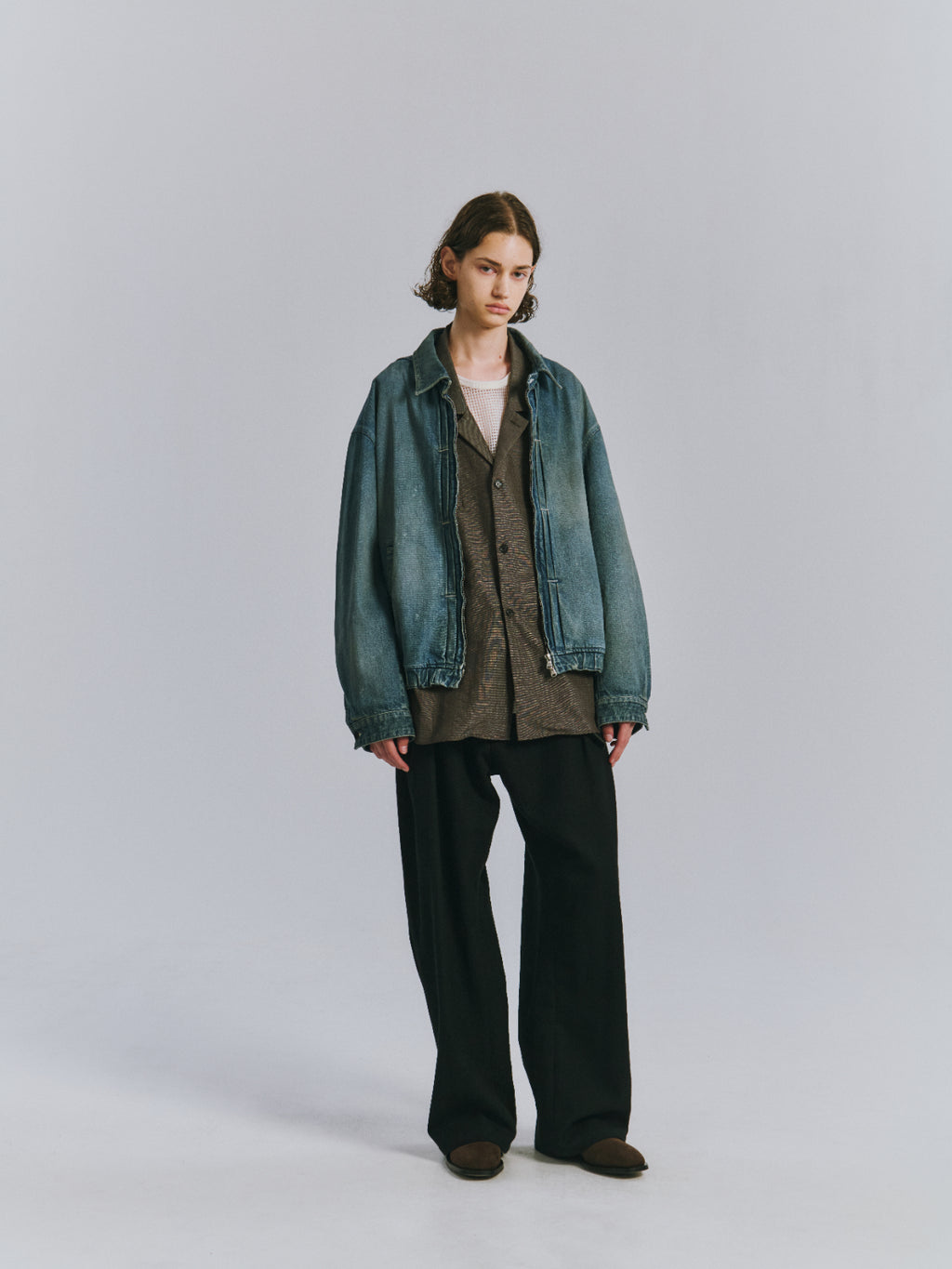 AGING DENIM TUCK JACKET(INDIGO)