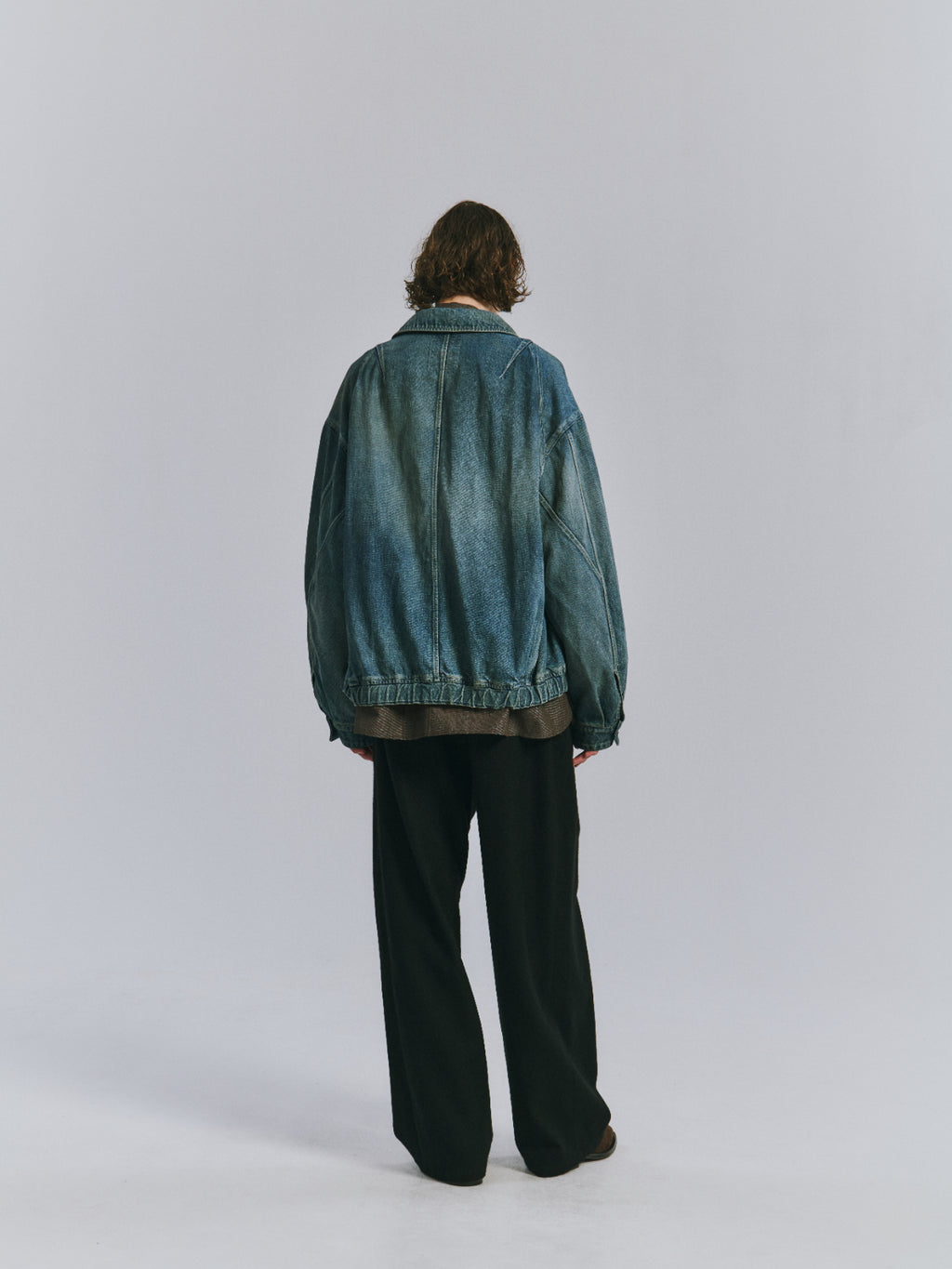 AGING DENIM TUCK JACKET(INDIGO)