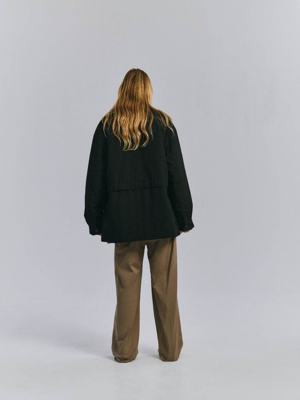 WOOL HALF JACKET(BLACK)