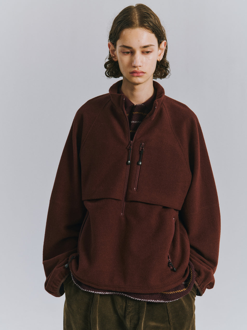 W/CA FLEECE BLOUSON(BLACK)