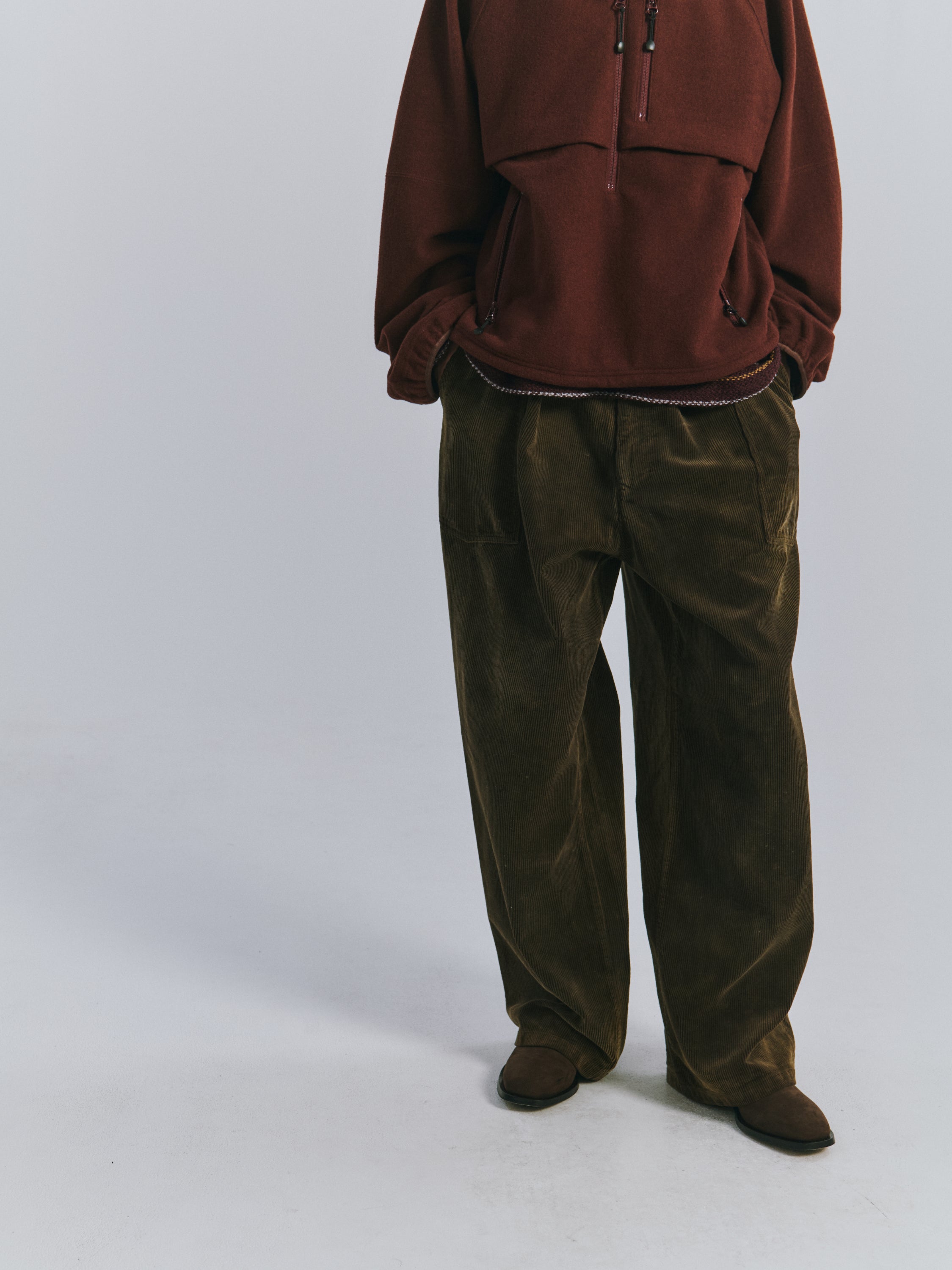 AGING CORDUROY BAKER PANTS(BROWN) – ANCELLM