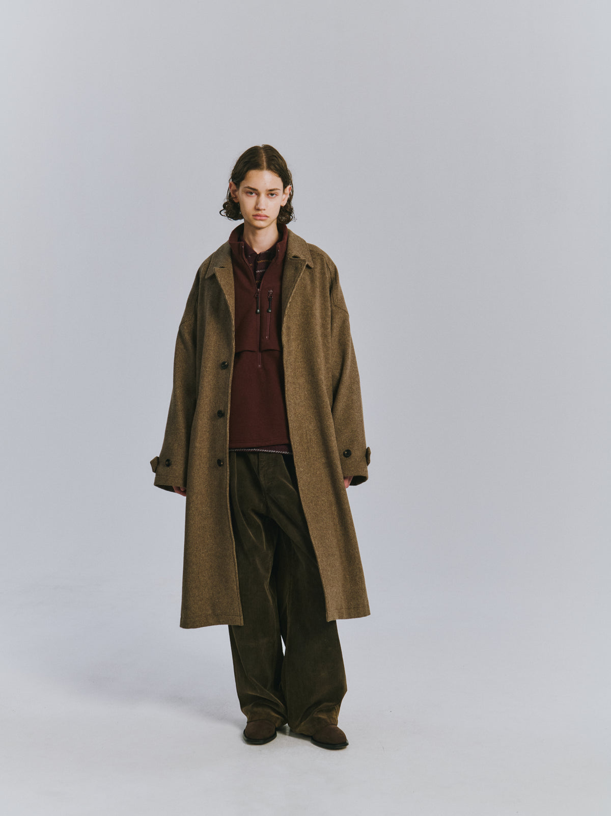 WOOL BLANKET BALMACAAN COAT(BEIGE)