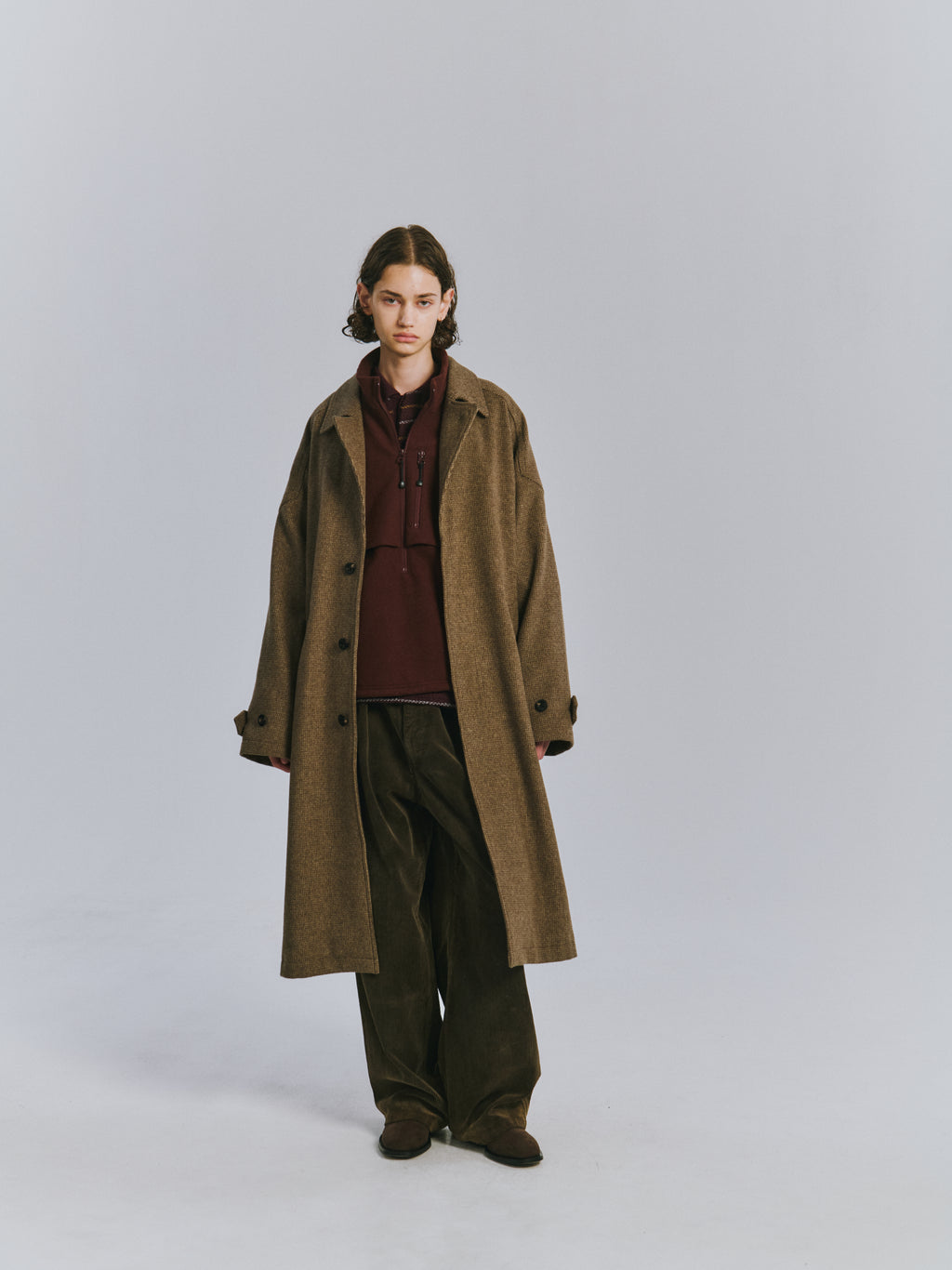 WOOL BLANKET BALMACAAN COAT(BEIGE)