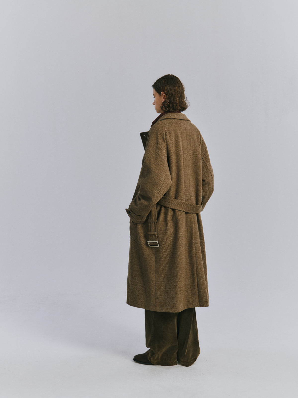 WOOL BLANKET BALMACAAN COAT(D.BROWN)
