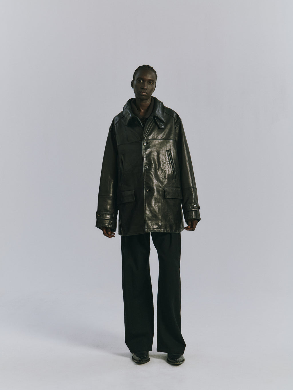 H.L HALF COAT(BROWN)