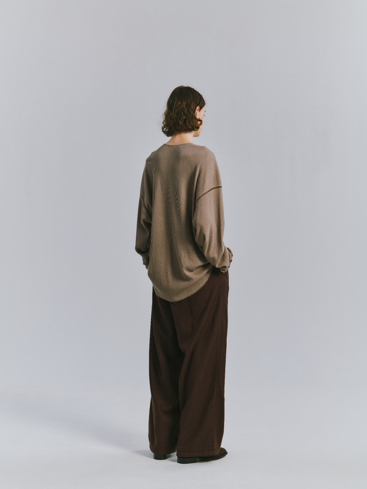 C/CA HENLEY LS T-SHIRT(SAND)