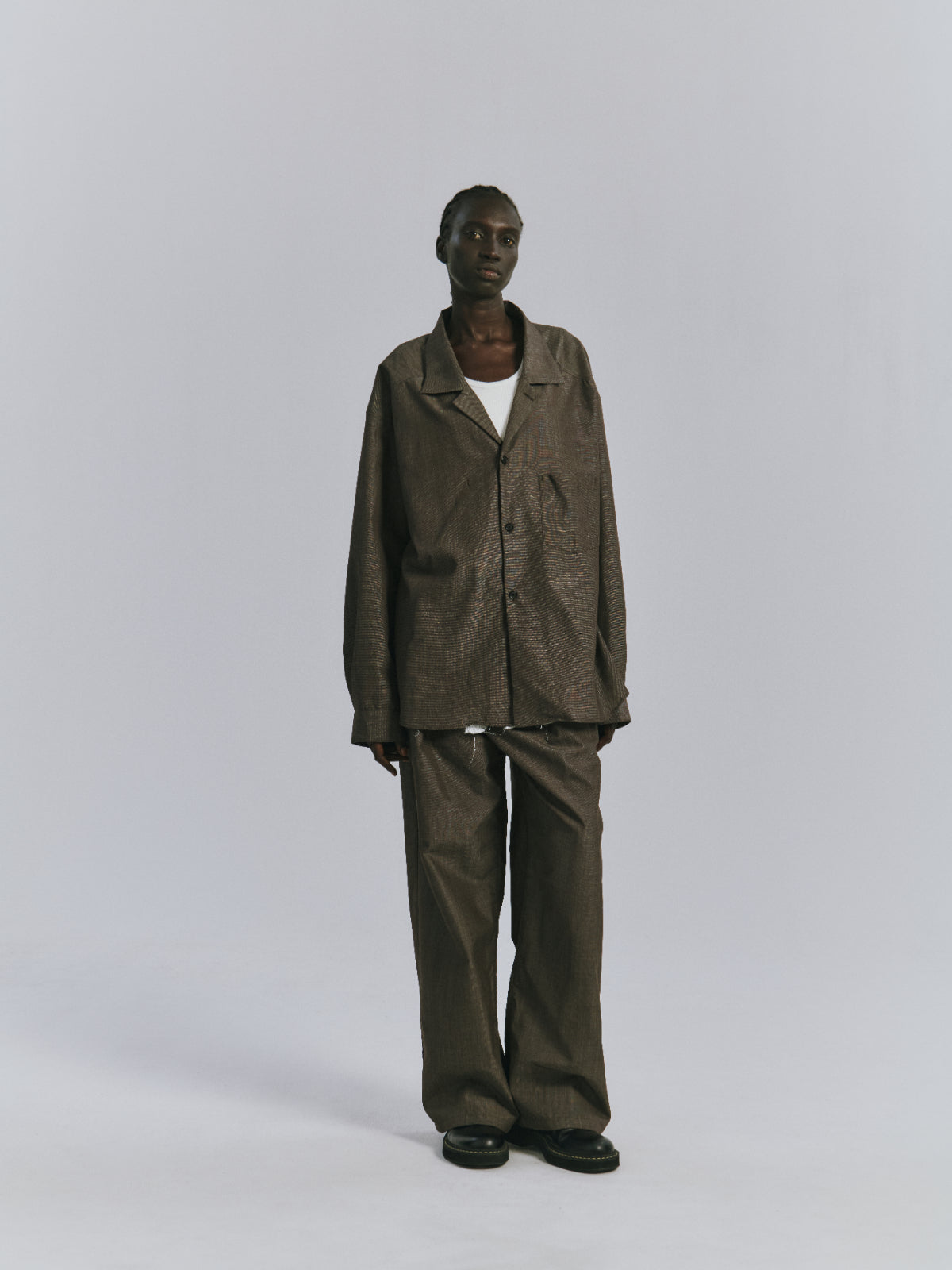 WOOL HAKEME TAILORED SHIRT(BEIGE)