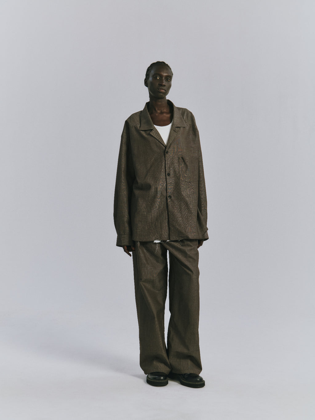 WOOL HAKEME TAILORED SHIRT(BEIGE)