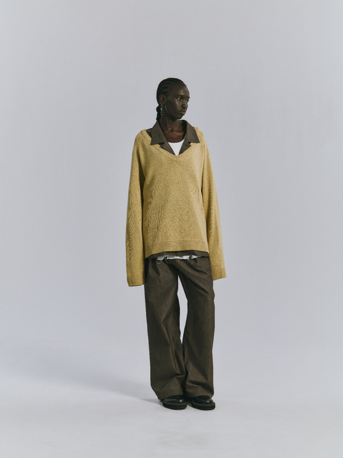 UV NECK KNIT(SAGE) – ANCELLM